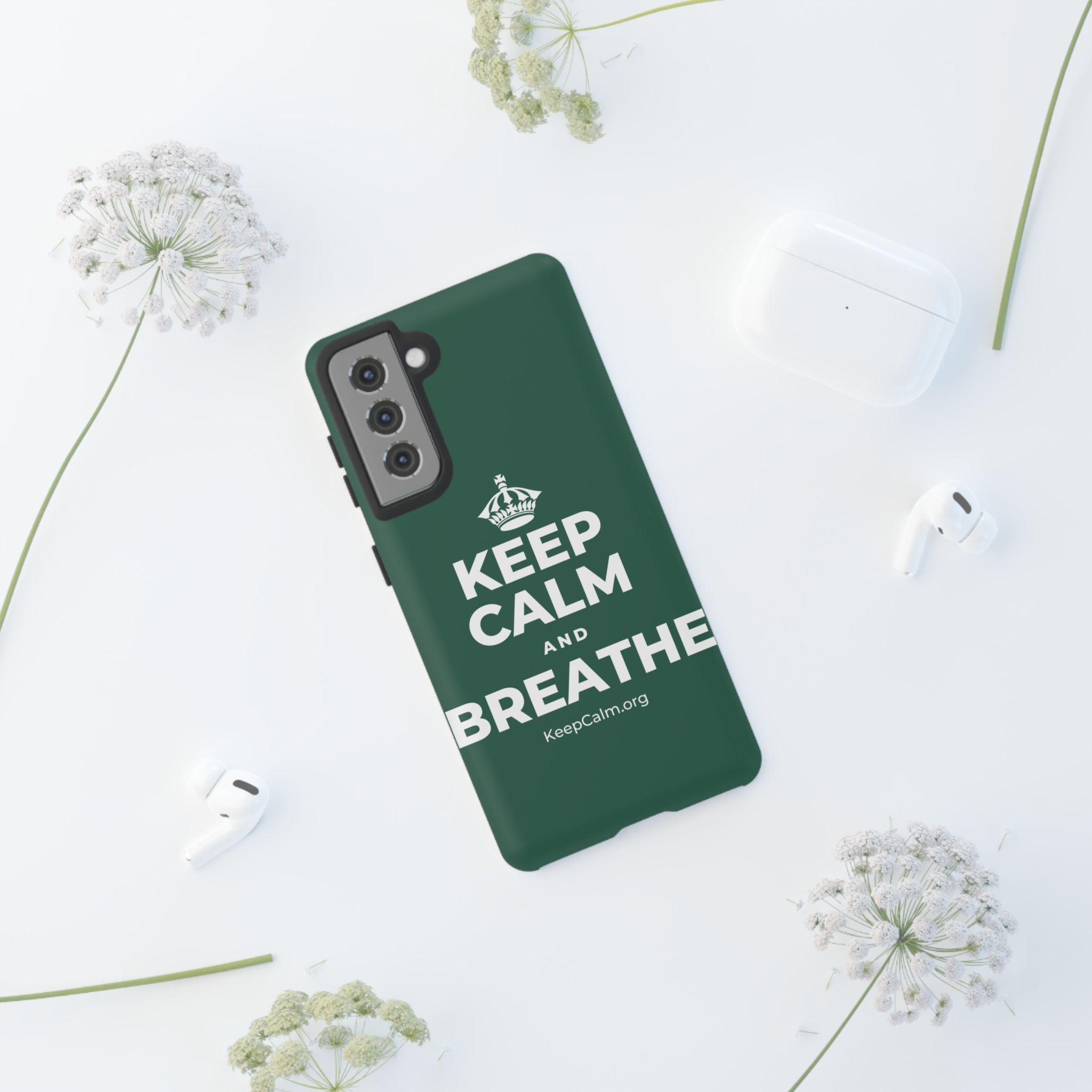 KEEP CALM AND BREATHE Phone Case