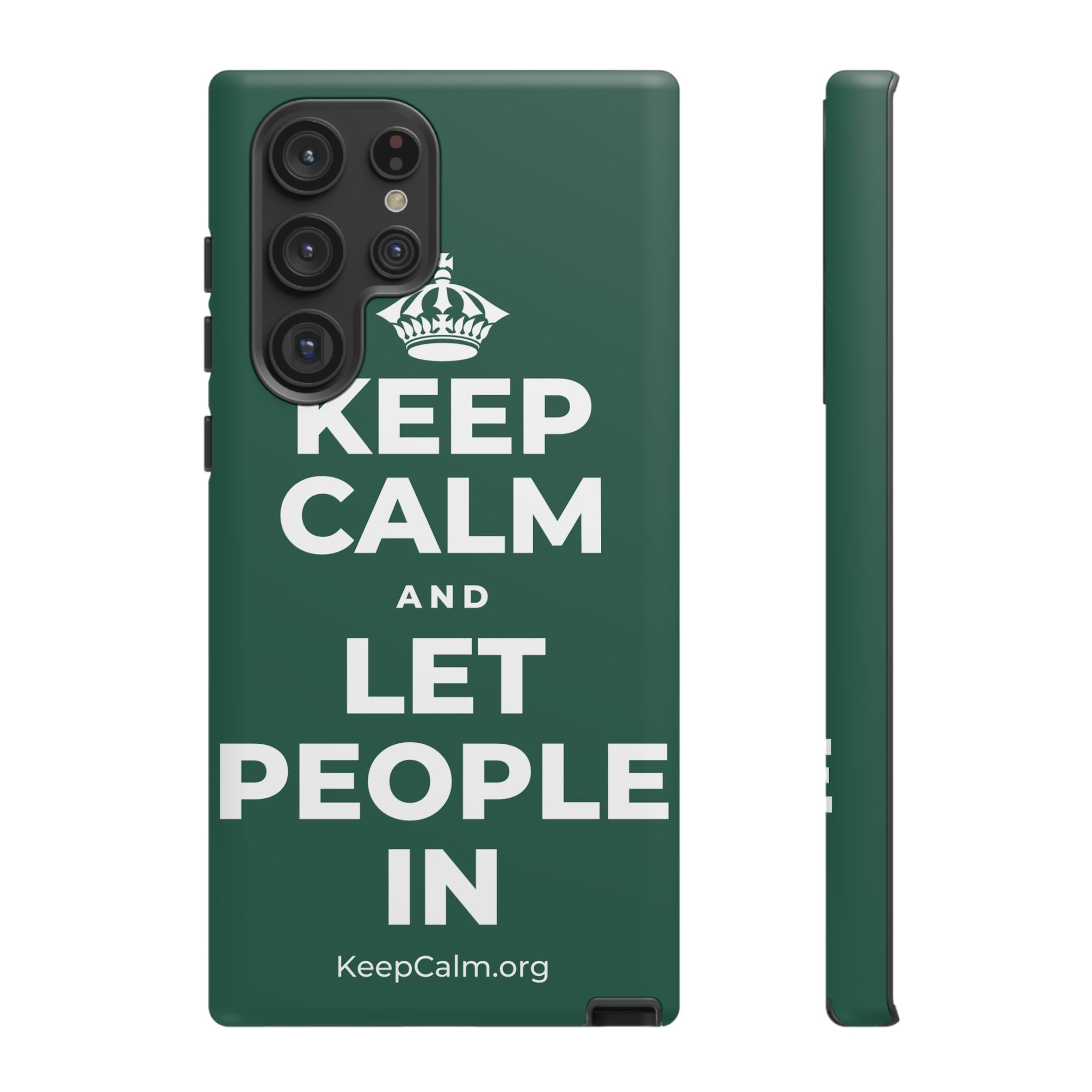 KEEP CALM AND LET PEOPLE IN Phone Case