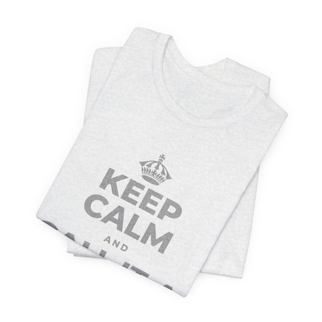 KEEP CALM AND CALL IT A DAY, KINDLY T-Shirt (Soft Cream–Heather Mauve)
