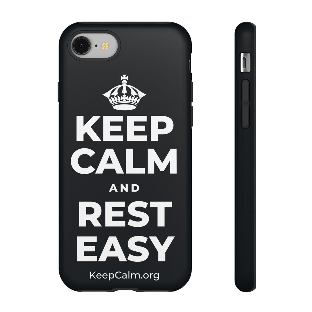 KEEP CALM AND REST EASY Phone Case (Dark)
