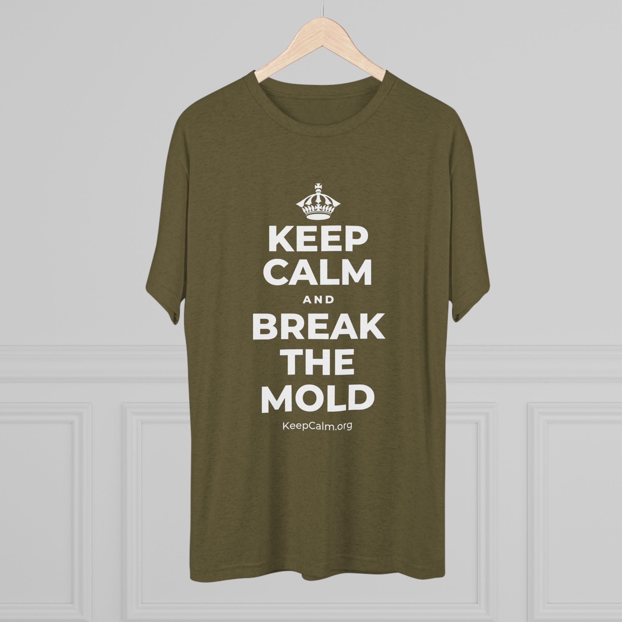 KEEP CALM AND BREAK THE MOLD Tri-Blend Tee