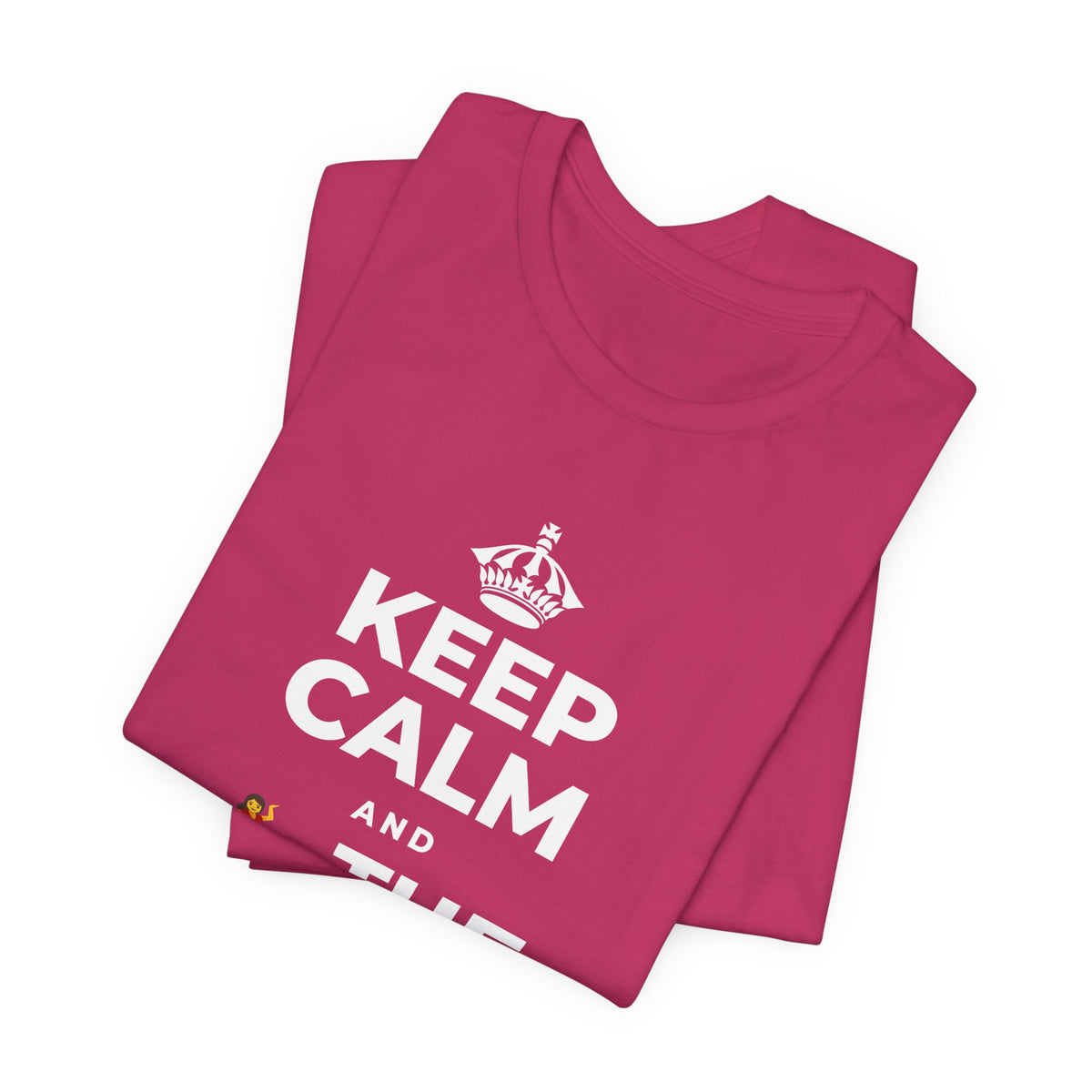KEEP CALM AND 💃 THE NIGHT AWAY T-Shirt (Baby Blue–Silver)