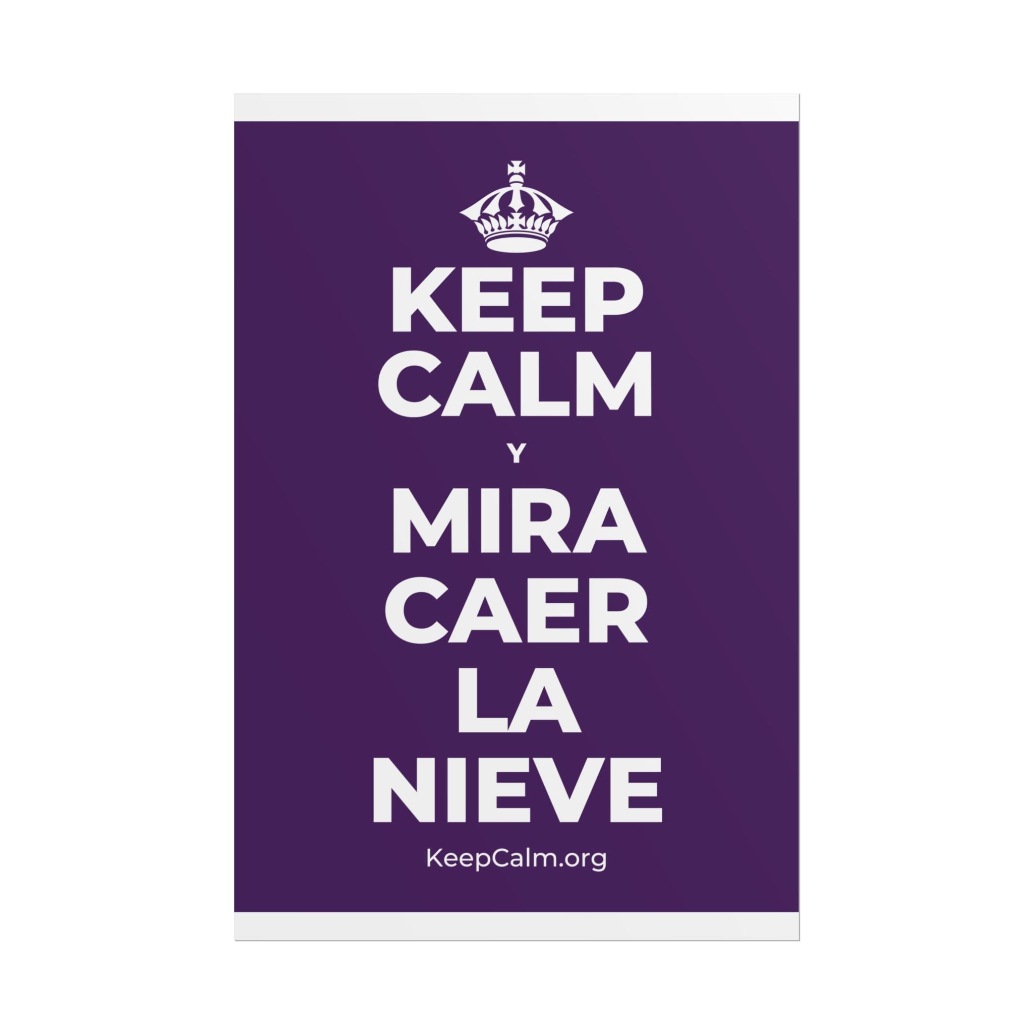 KEEP CALM Y MIRA CAER LA NIEVE Poster