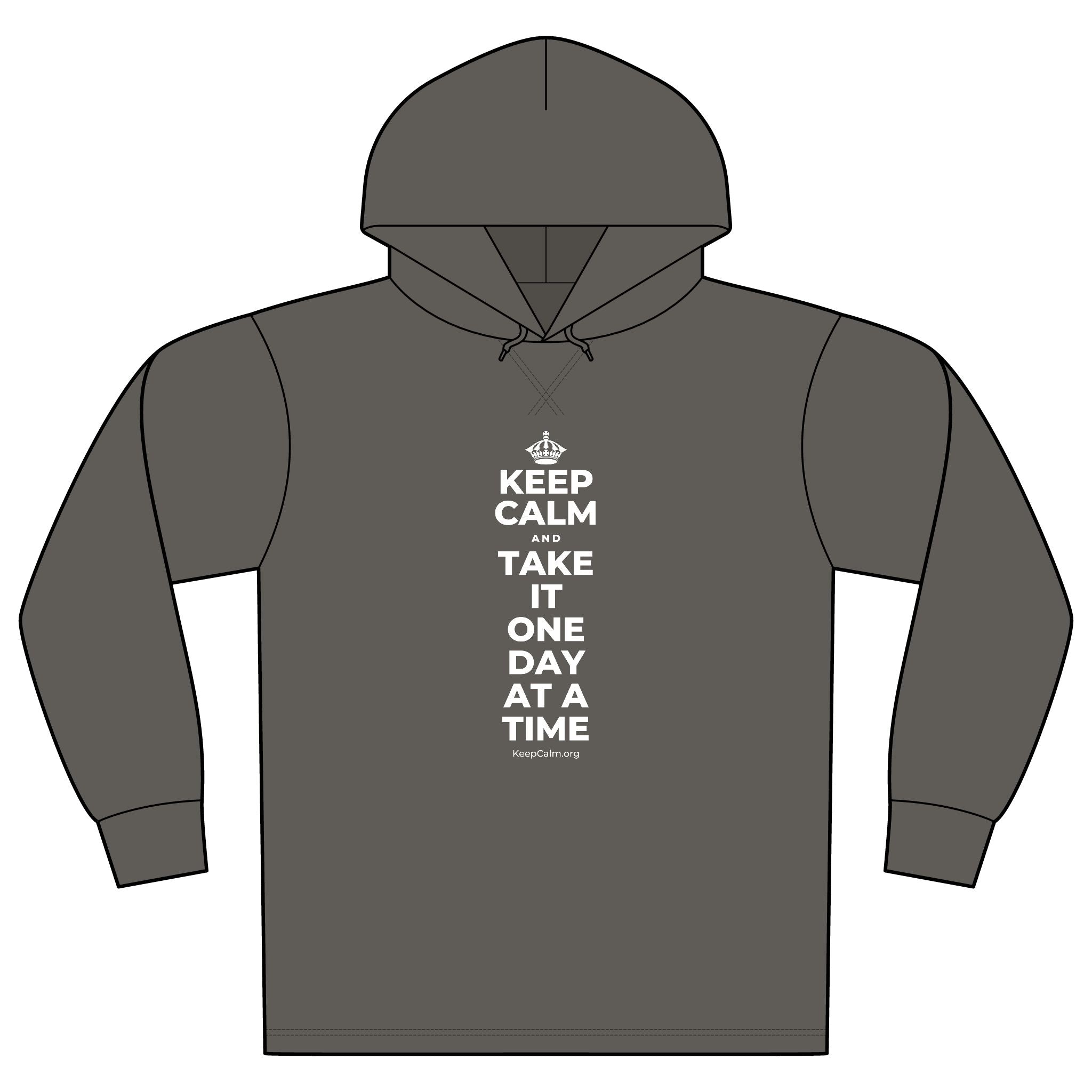 KEEP CALM AND TAKE IT ONE DAY AT A TIME Organic Hoodie Tee