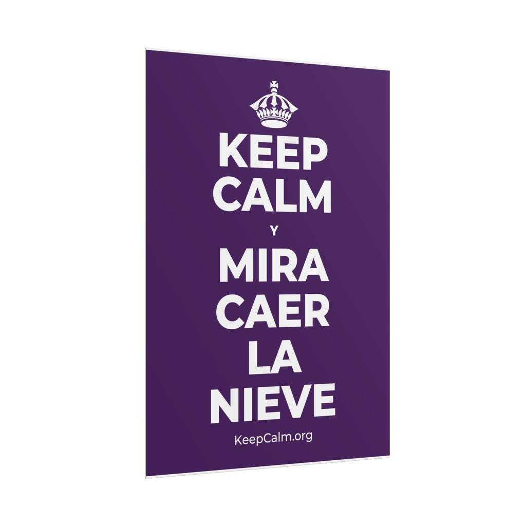 KEEP CALM Y MIRA CAER LA NIEVE Poster