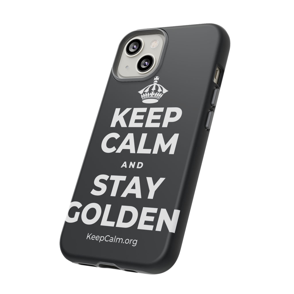 KEEP CALM AND STAY GOLDEN Phone Case (Dark)