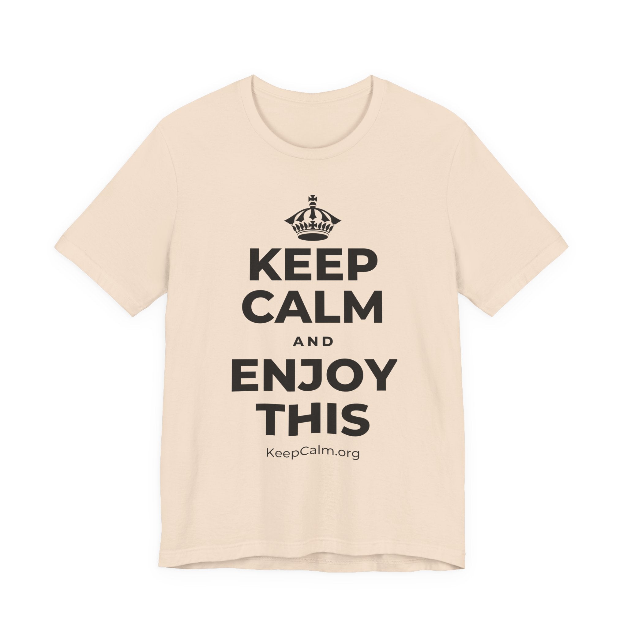 KEEP CALM AND ENJOY THIS T-Shirt (Soft Cream–Heather Mauve)
