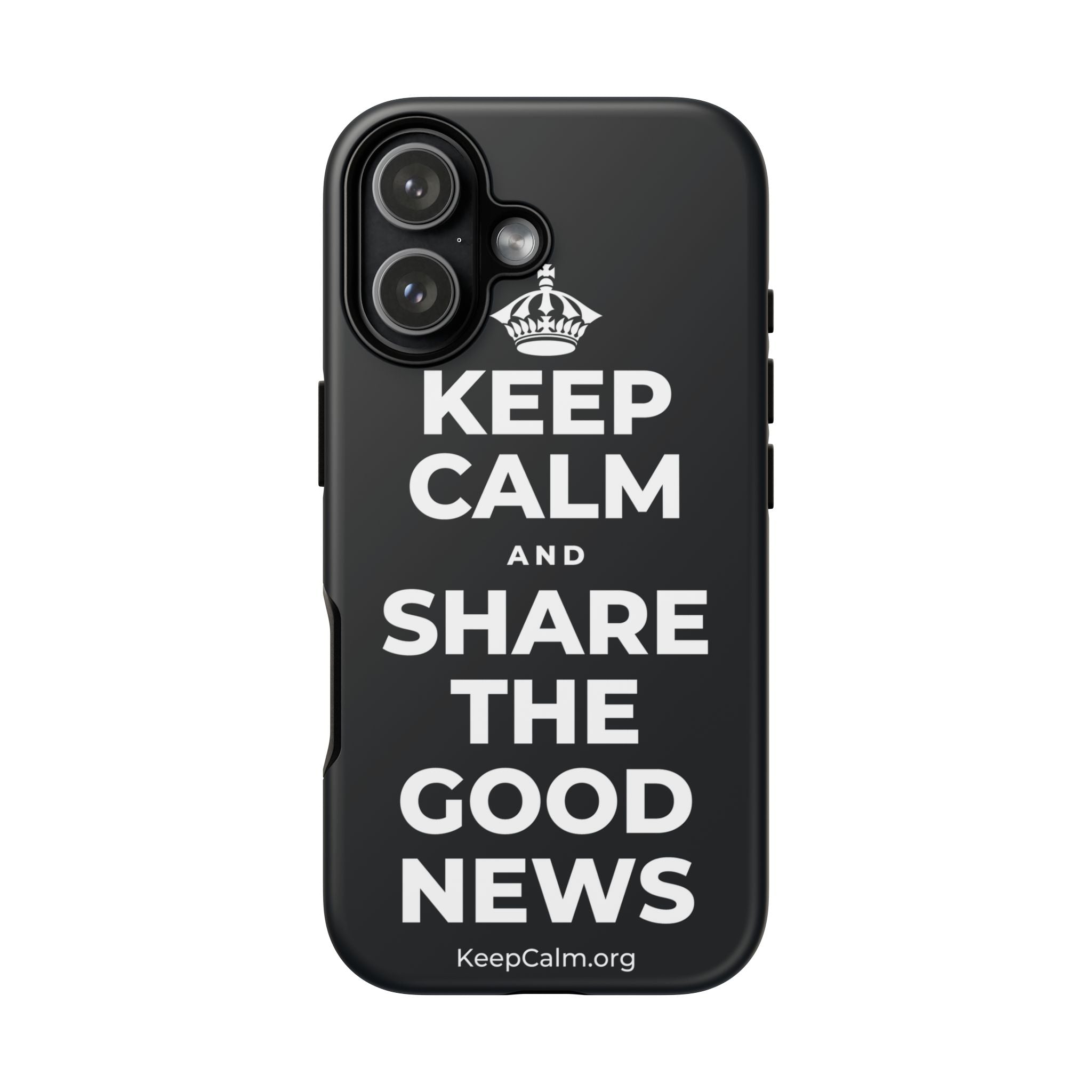 KEEP CALM AND SHARE THE GOOD NEWS Phone Case (Dark)
