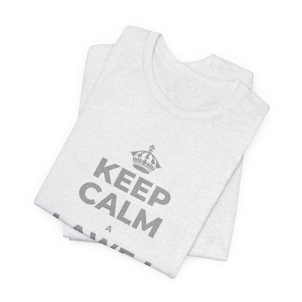 KEEP CALM A LAWE I KA HŌʻAIʻĒ T-Shirt (Soft Cream–Heather Mauve)
