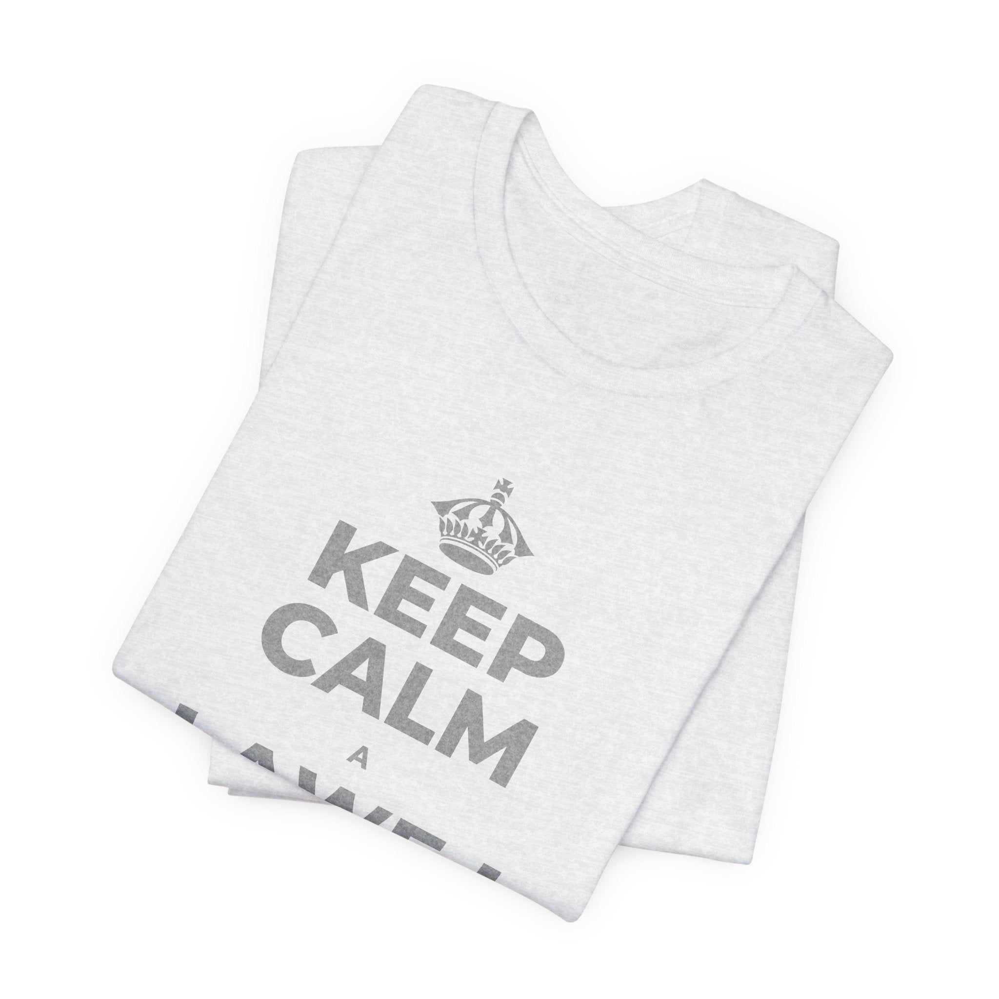 KEEP CALM A LAWE I KA HŌʻAIʻĒ T-Shirt (Soft Cream–Heather Mauve)