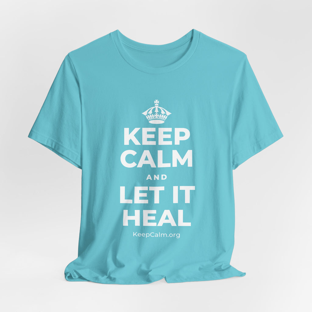 KEEP CALM AND LET IT HEAL T-Shirt (Soft Cream–Heather Mauve)