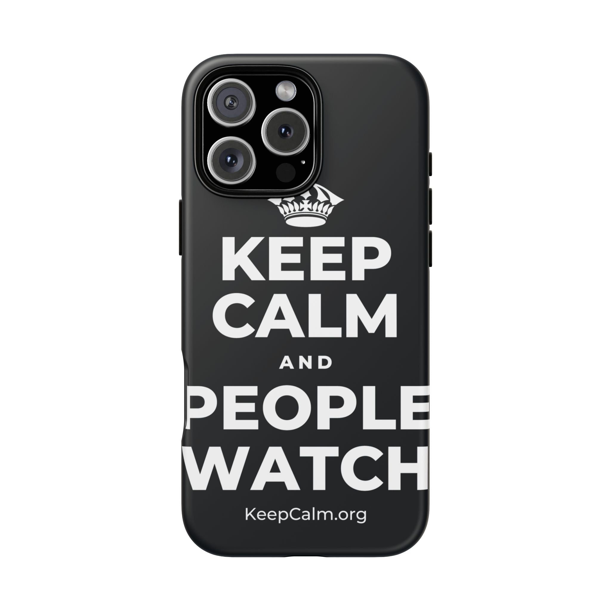 KEEP CALM AND PEOPLE WATCH Phone Case (Dark)