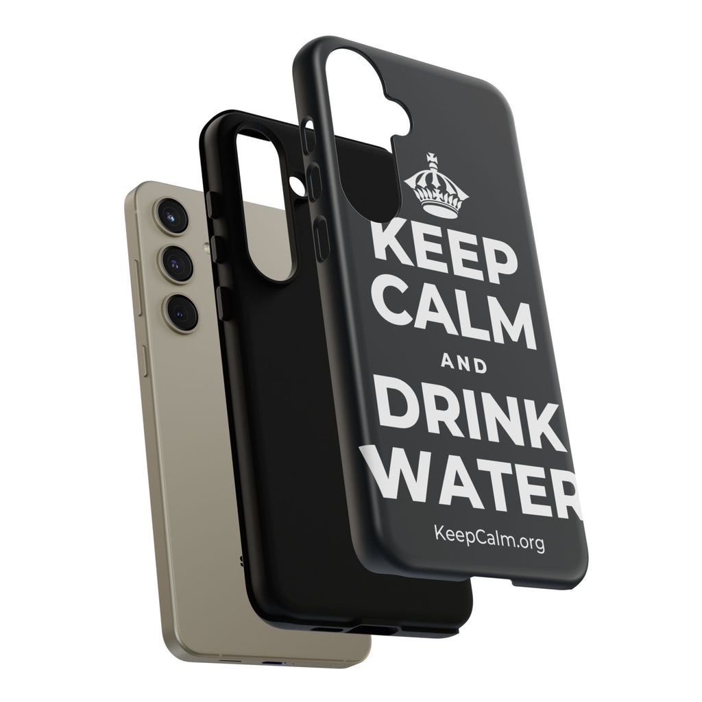 KEEP CALM AND DRINK WATER Phone Case (Dark)