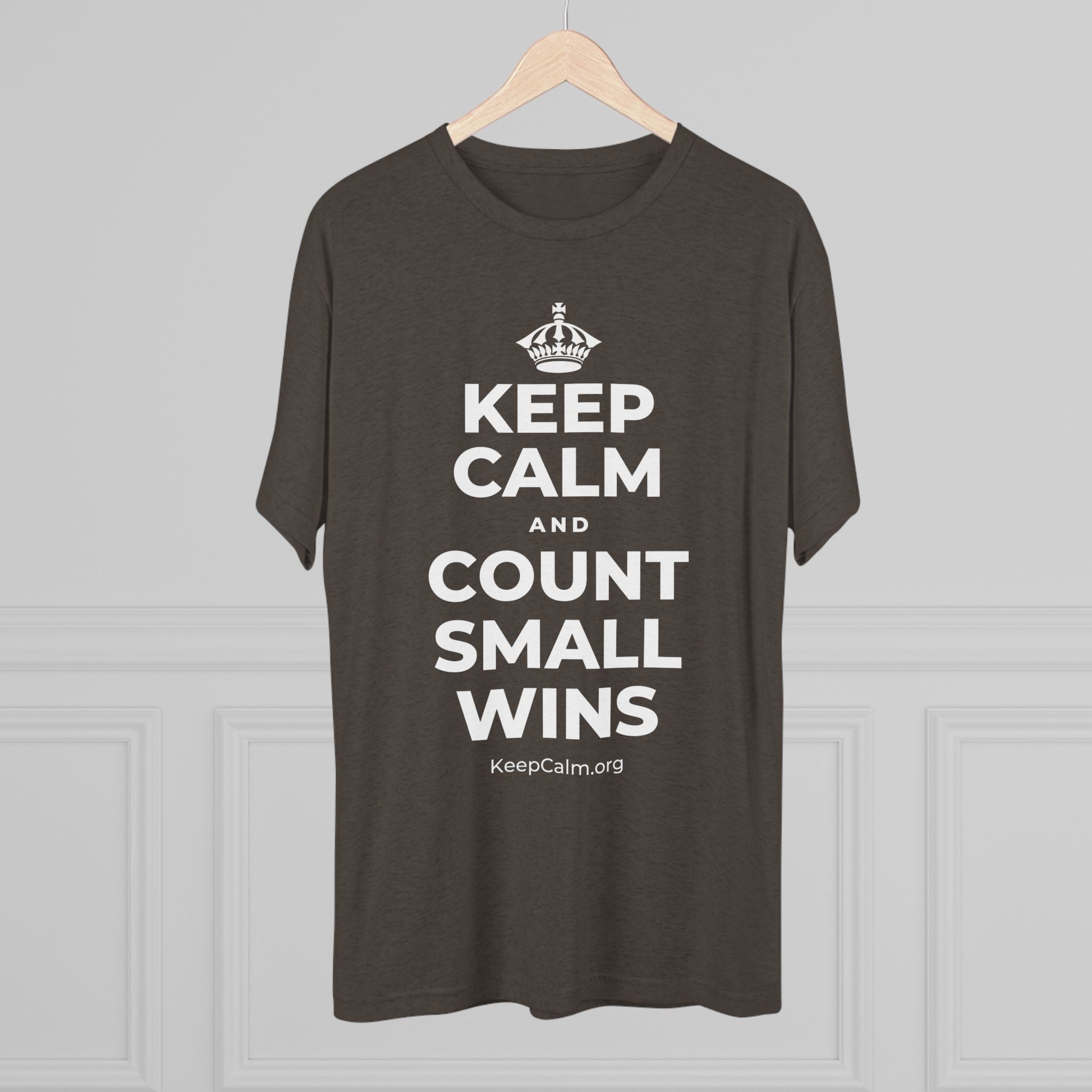 KEEP CALM AND COUNT SMALL WINS Tri-Blend Tee