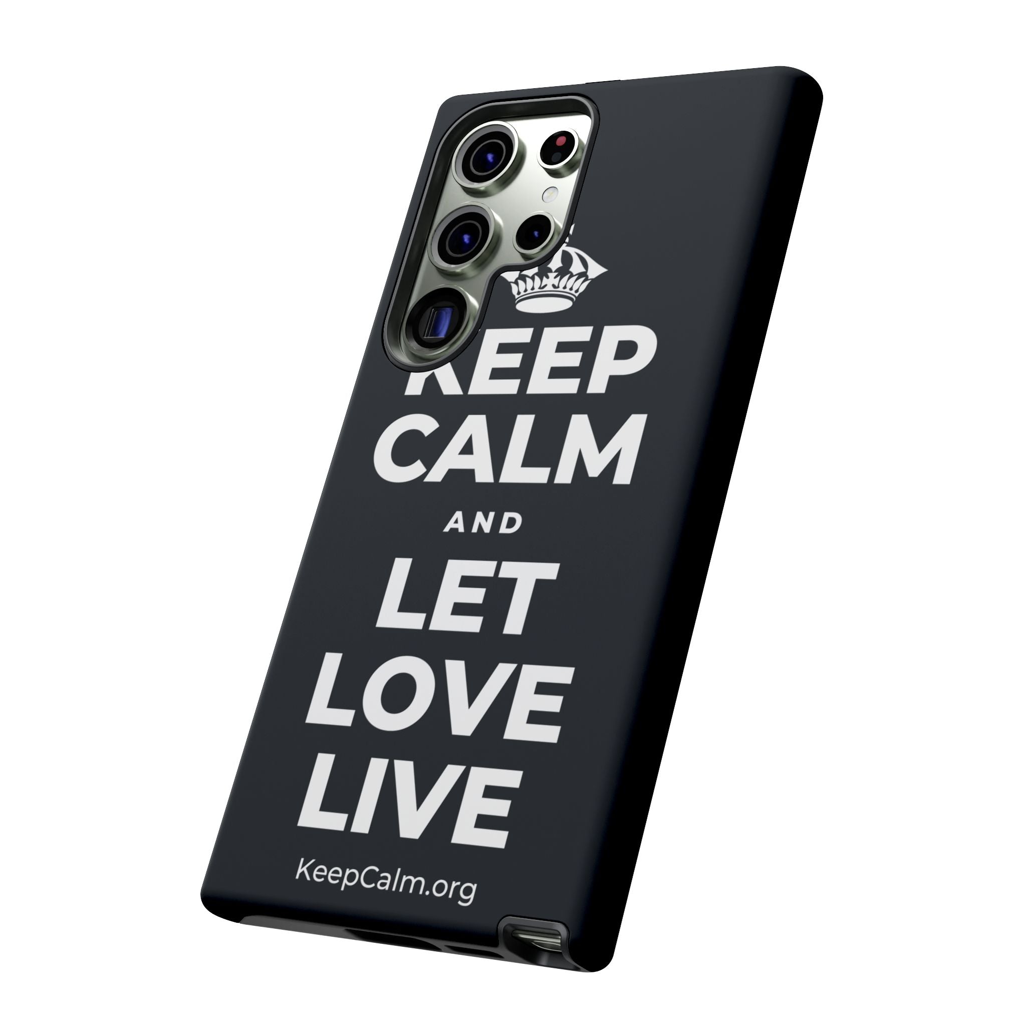 KEEP CALM AND LET LOVE LIVE Phone Case (Dark)