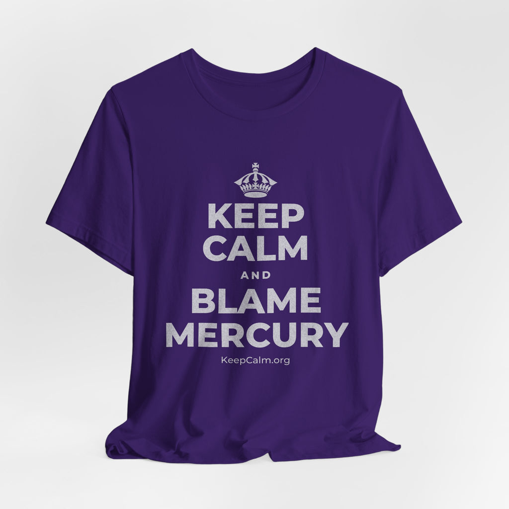 KEEP CALM AND BLAME MERCURY T-Shirt (Soft Cream–Heather Mauve)