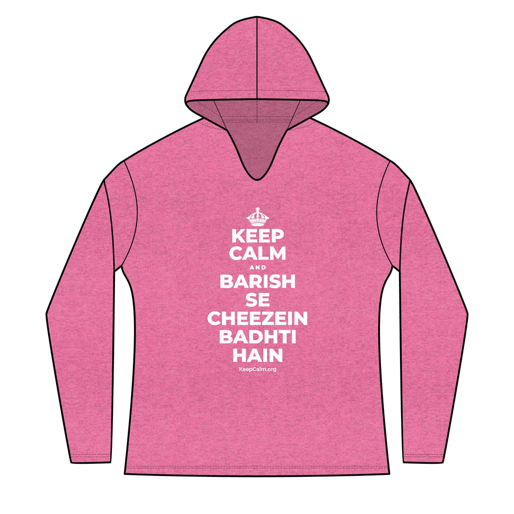 KEEP CALM AND BARISH SE CHEEZEIN BADHTI HAIN Women's Long Sleeve Hoodie