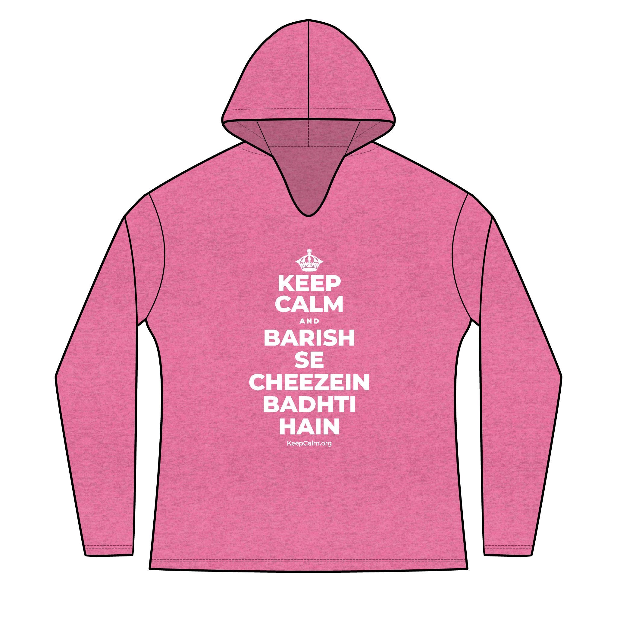 KEEP CALM AND BARISH SE CHEEZEIN BADHTI HAIN Women's Long Sleeve Hoodie