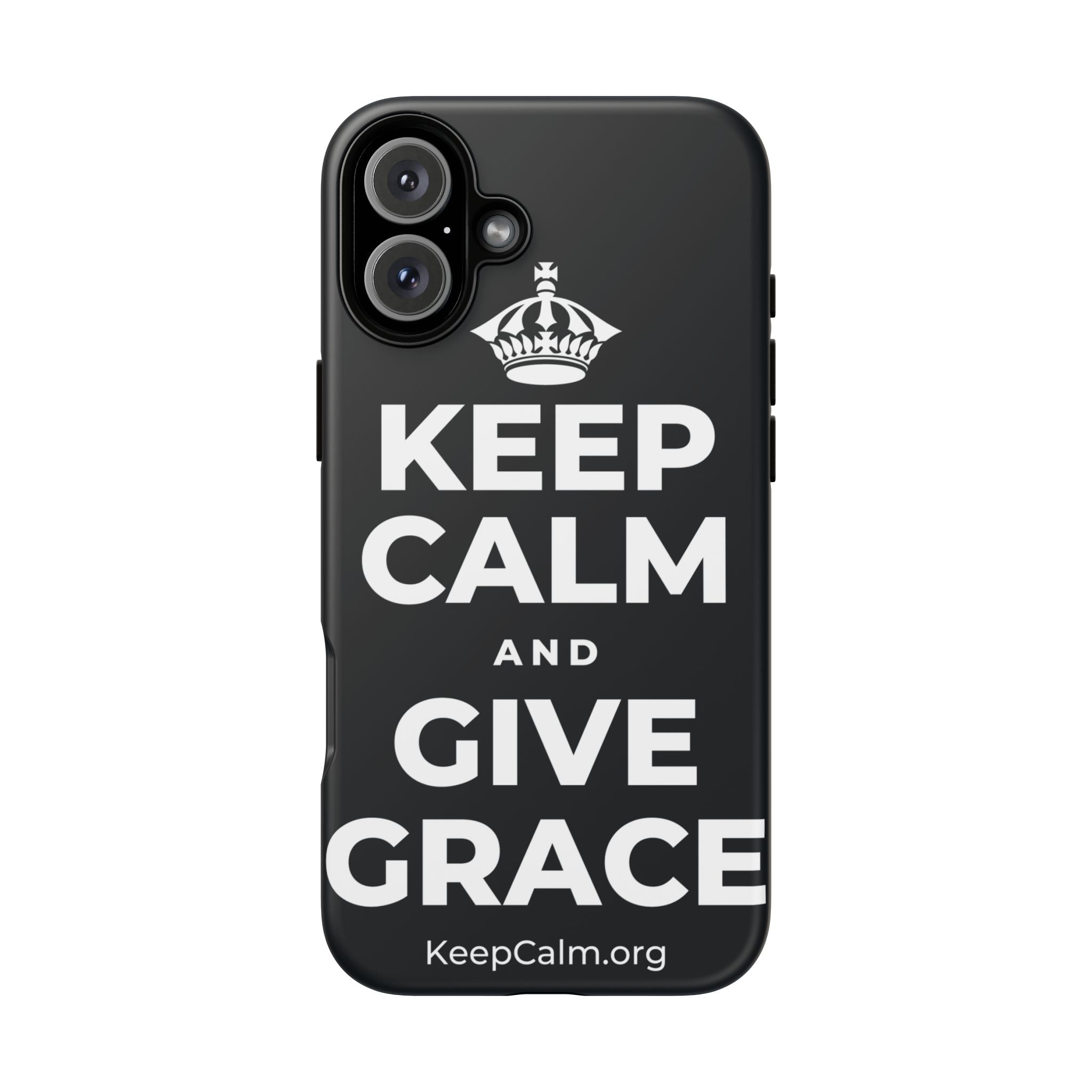 KEEP CALM AND GIVE GRACE Phone Case (Dark)