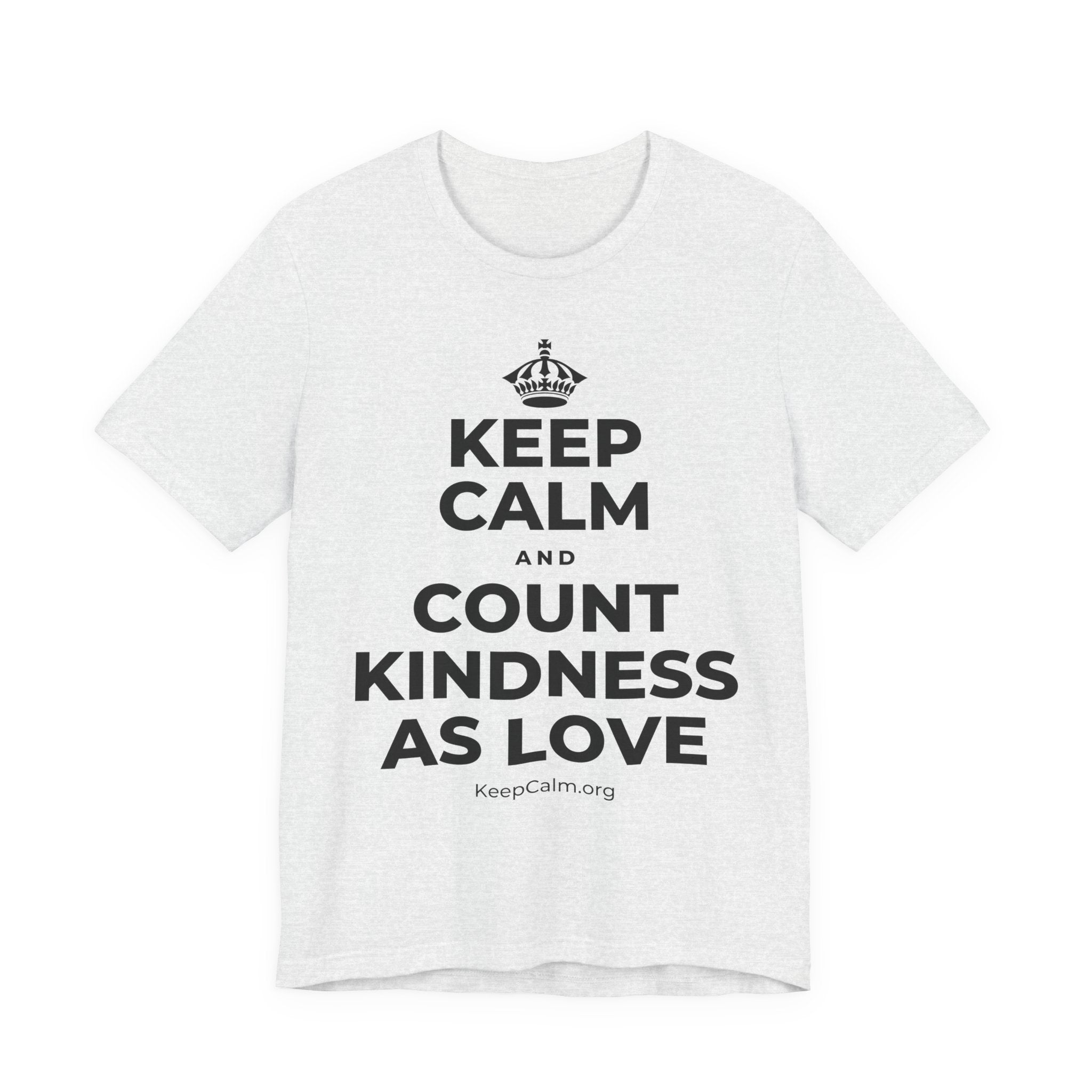 KEEP CALM AND COUNT KINDNESS AS LOVE T-Shirt (Soft Cream–Heather Mauve)
