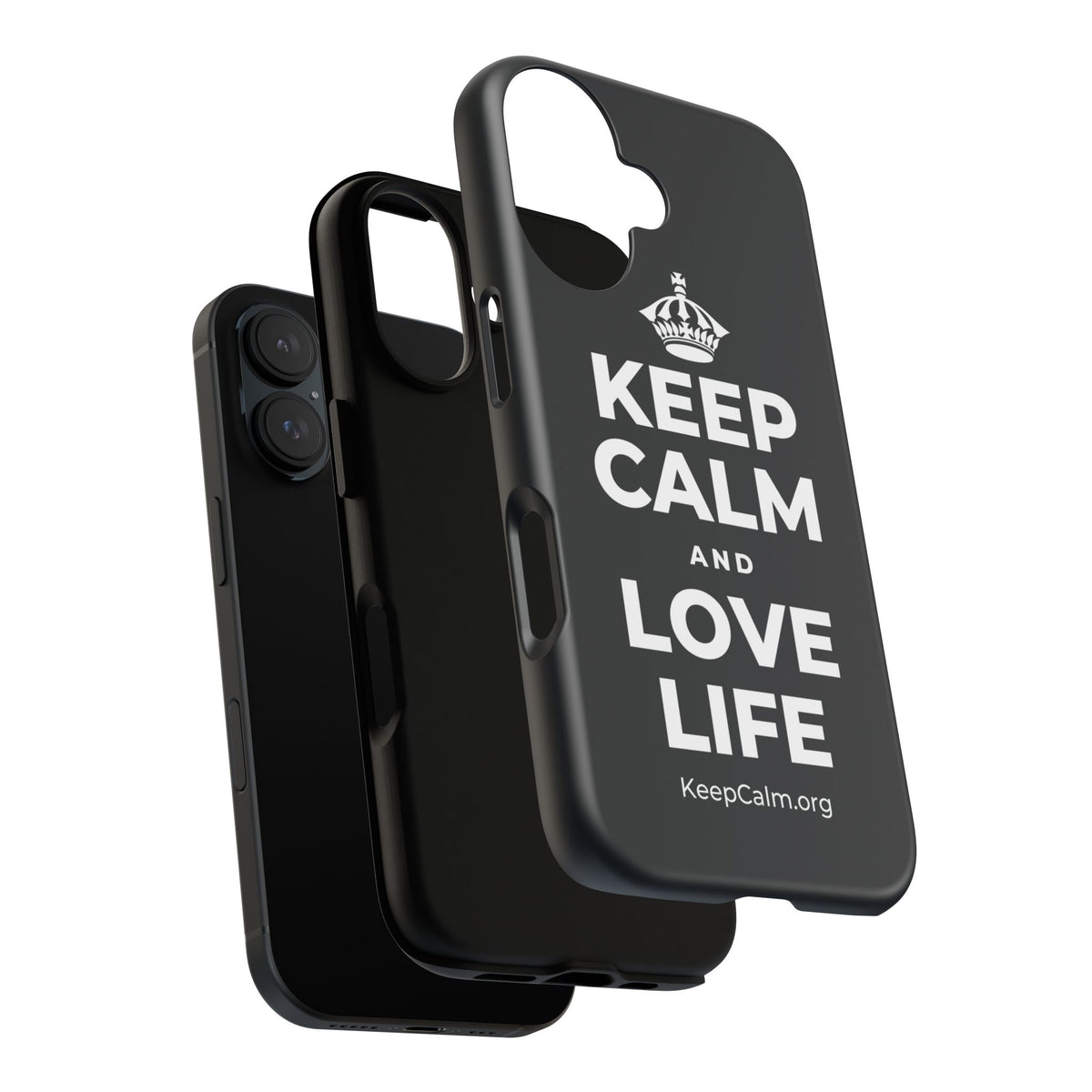 KEEP CALM AND LOVE LIFE Phone Case (Dark)