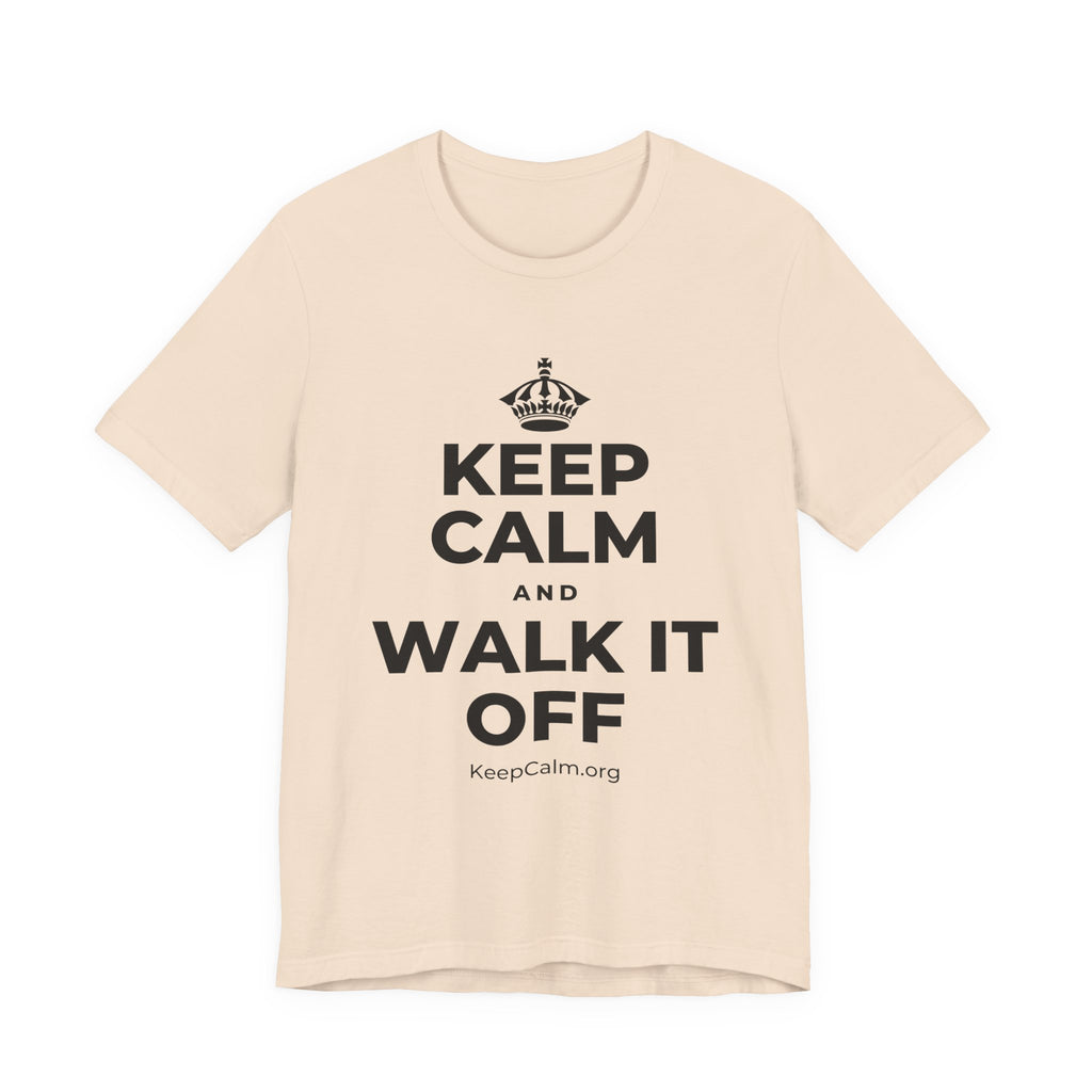 KEEP CALM AND WALK IT OFF T-Shirt (Soft Cream–Heather Mauve)