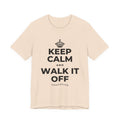 KEEP CALM AND WALK IT OFF T-Shirt (Soft Cream–Heather Mauve)