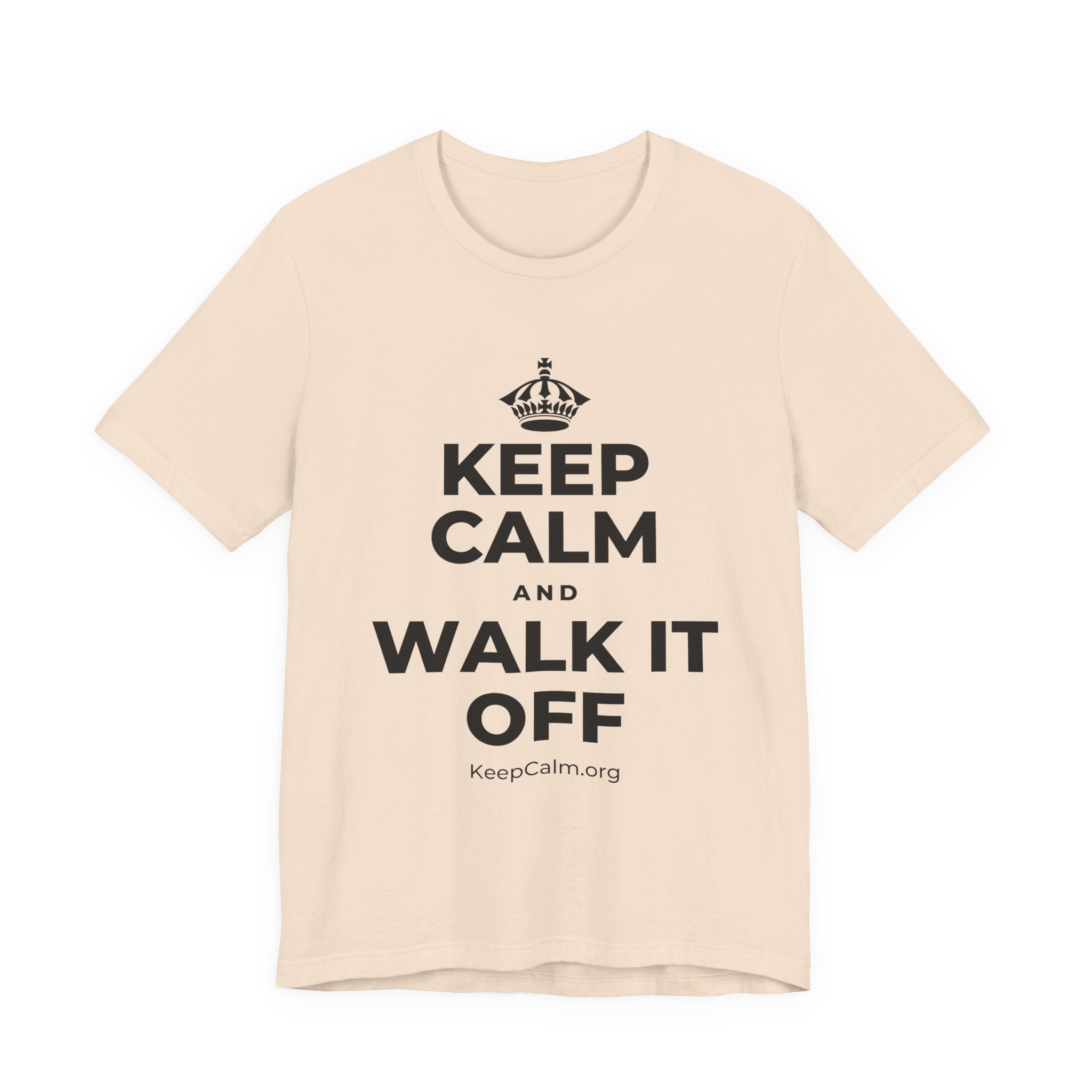 KEEP CALM AND WALK IT OFF T-Shirt (Soft Cream–Heather Mauve)