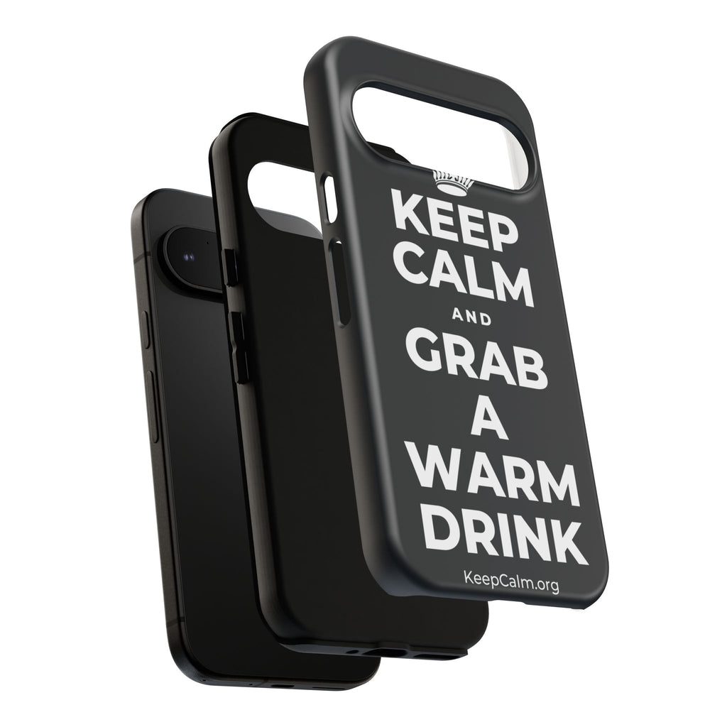 KEEP CALM AND GRAB A WARM DRINK Phone Case (Dark)