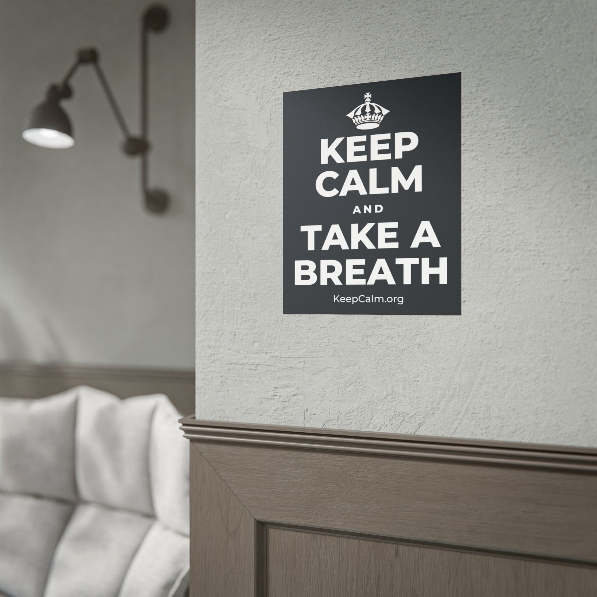 KEEP CALM AND TAKE A BREATH Poster (Dark)