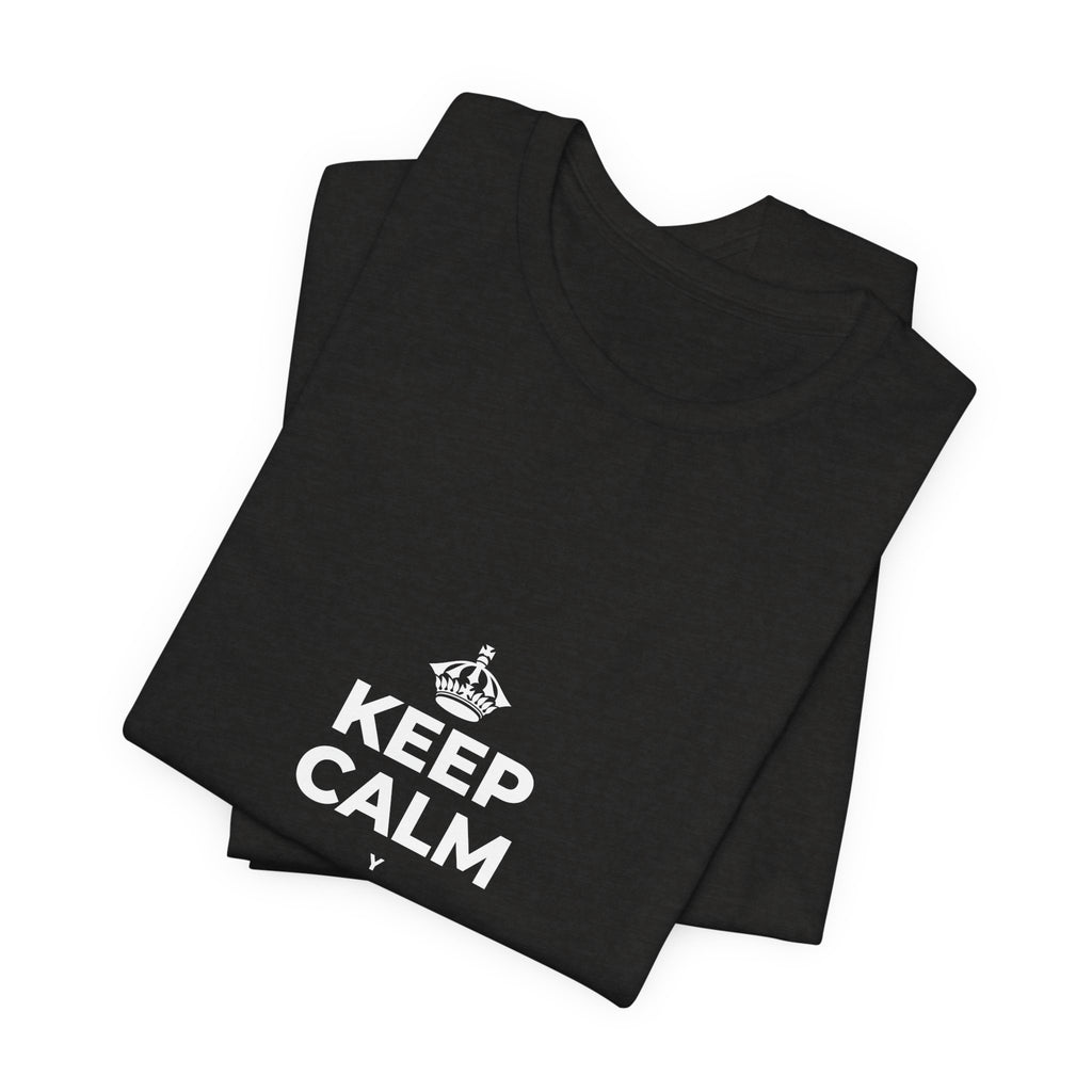 KEEP CALM Y SIGUE SIENDO PRINCIPIANTE T-Shirt (Soft Cream–Heather Mauve)