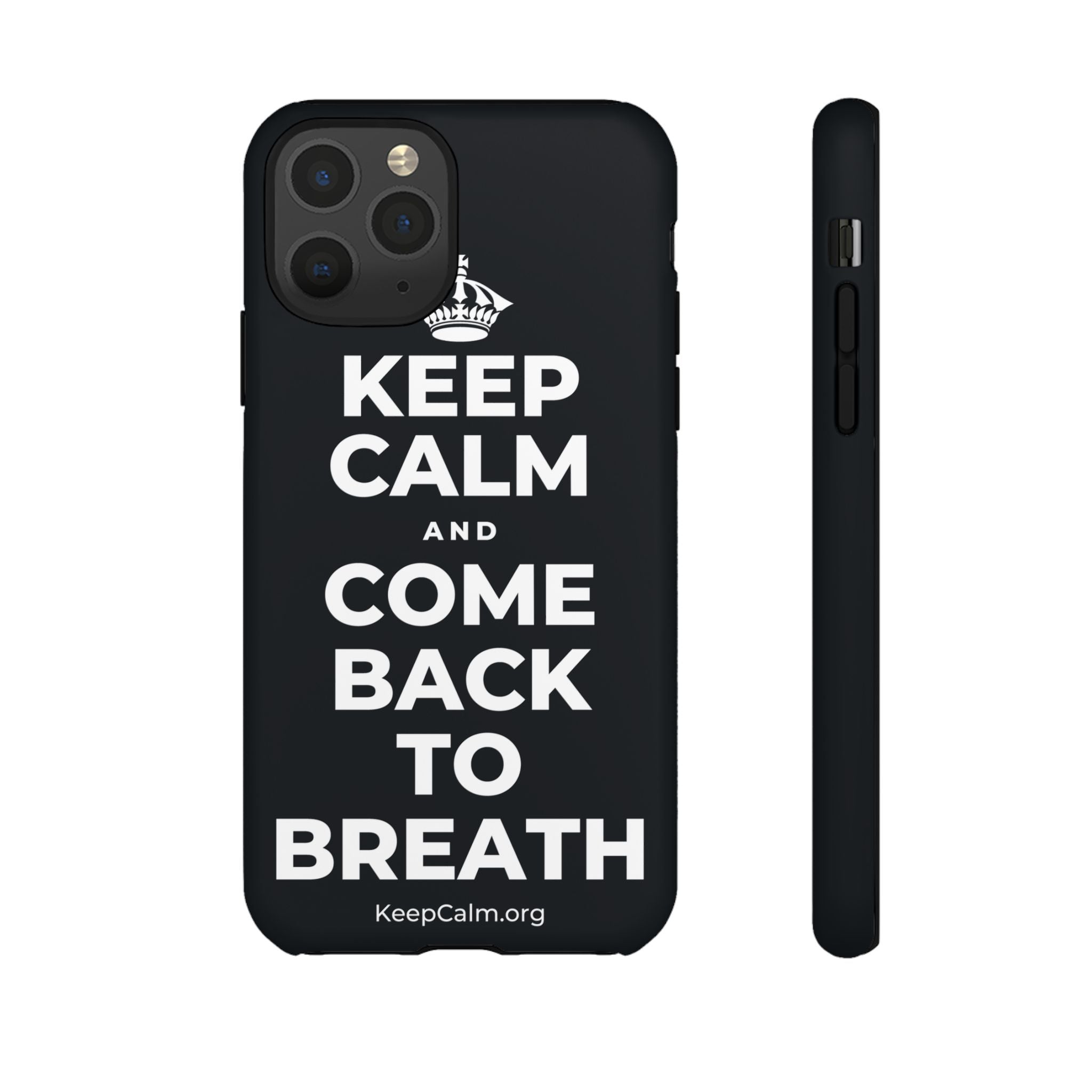 KEEP CALM AND COME BACK TO BREATH Phone Case (Dark)
