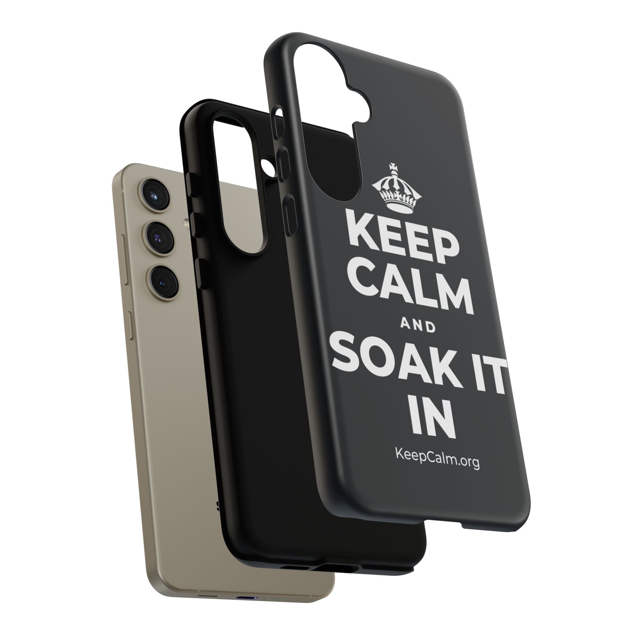 KEEP CALM AND SOAK IT IN Phone Case (Dark)