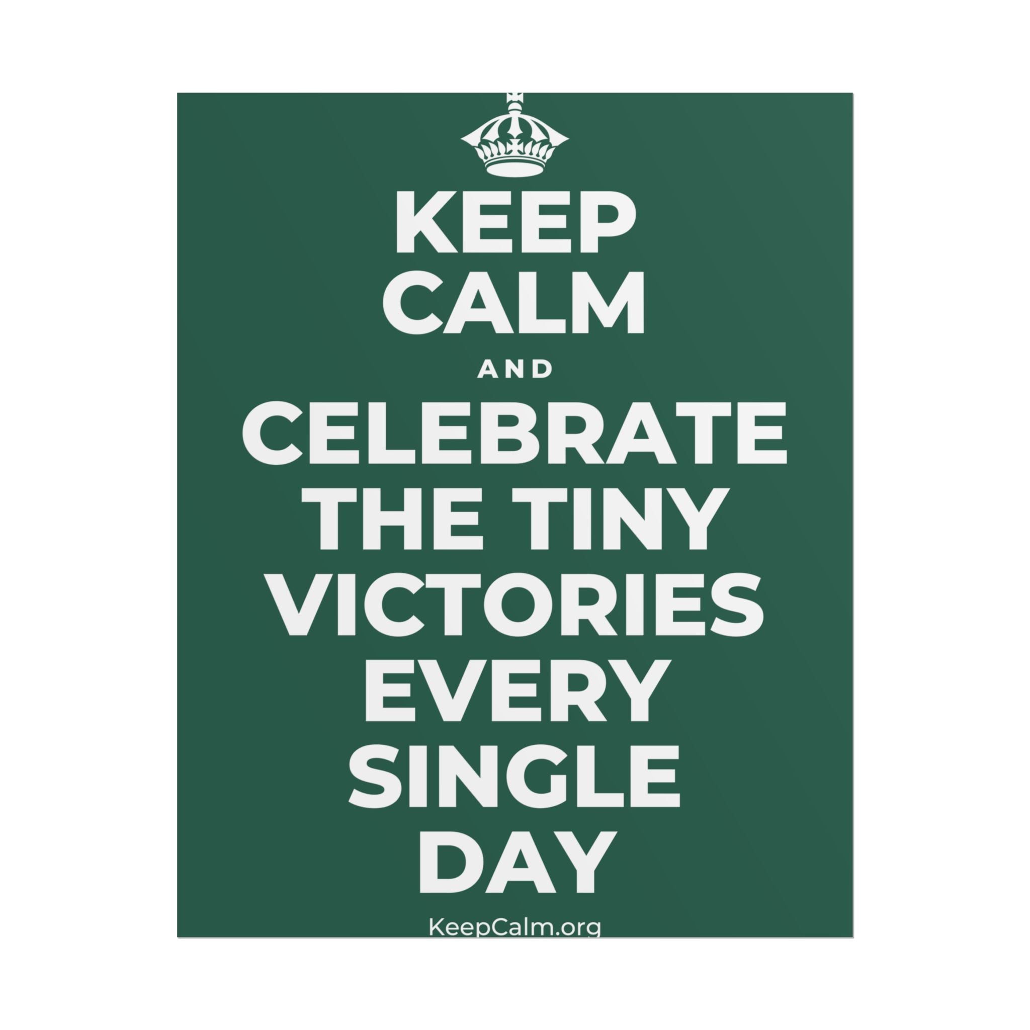 KEEP CALM AND CELEBRATE THE TINY VICTORIES EVERY SINGLE DAY Poster