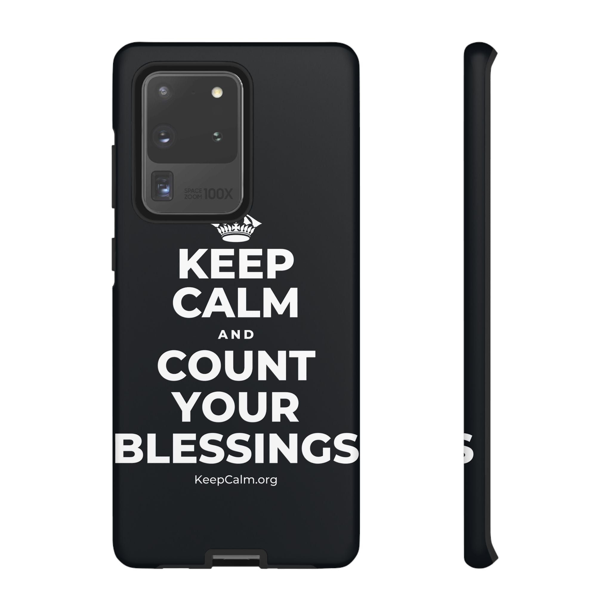 KEEP CALM AND COUNT YOUR BLESSINGS Phone Case (Dark)