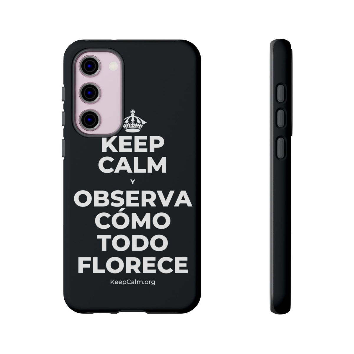 KEEP CALM Y OBSERVA CÓMO TODO FLORECE Phone Case (Dark)