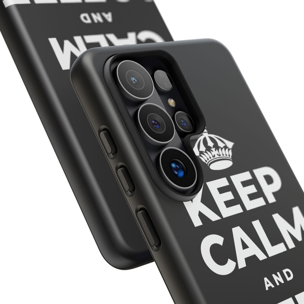 KEEP CALM AND COFFEE FIRST Phone Case