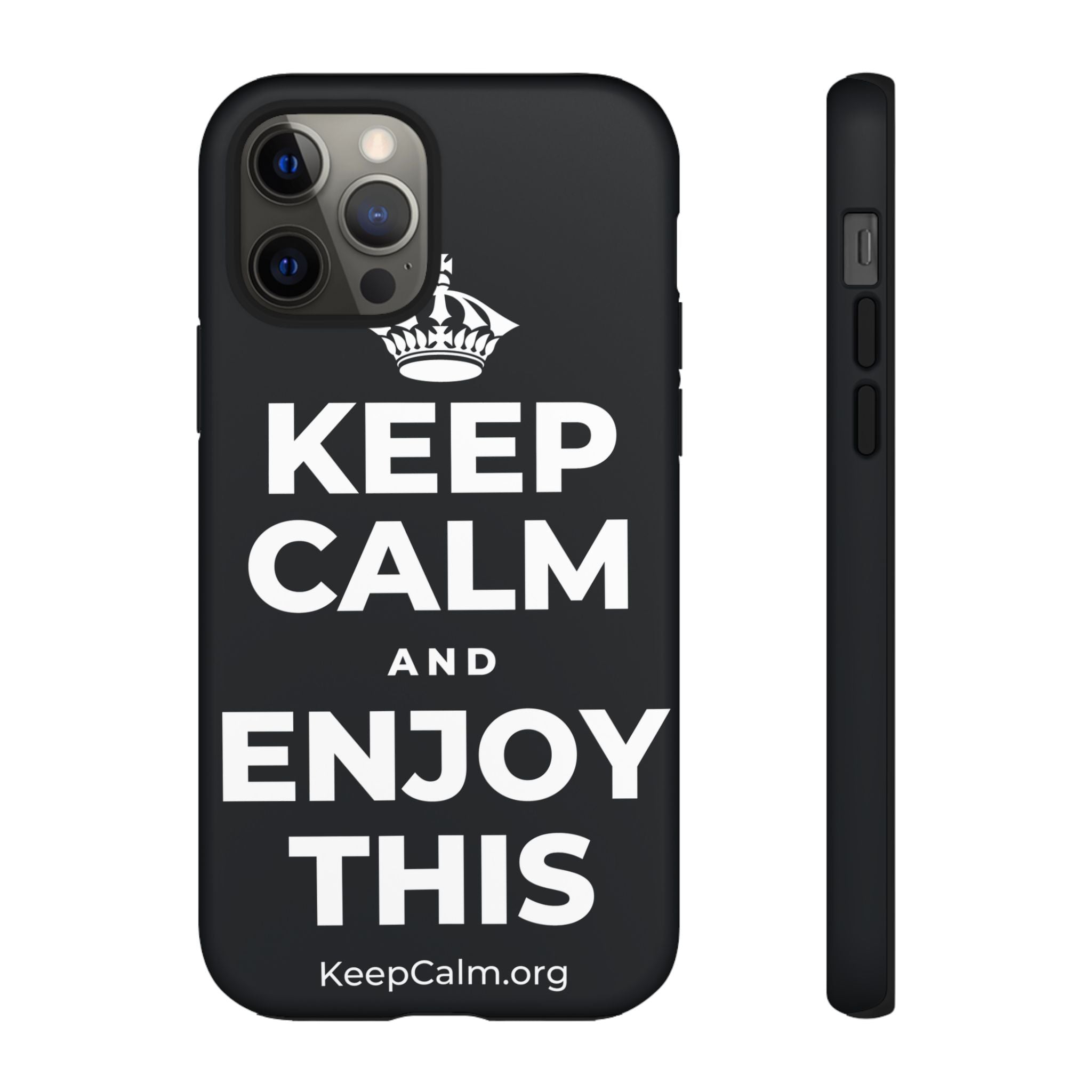 KEEP CALM AND ENJOY THIS Phone Case (Dark)