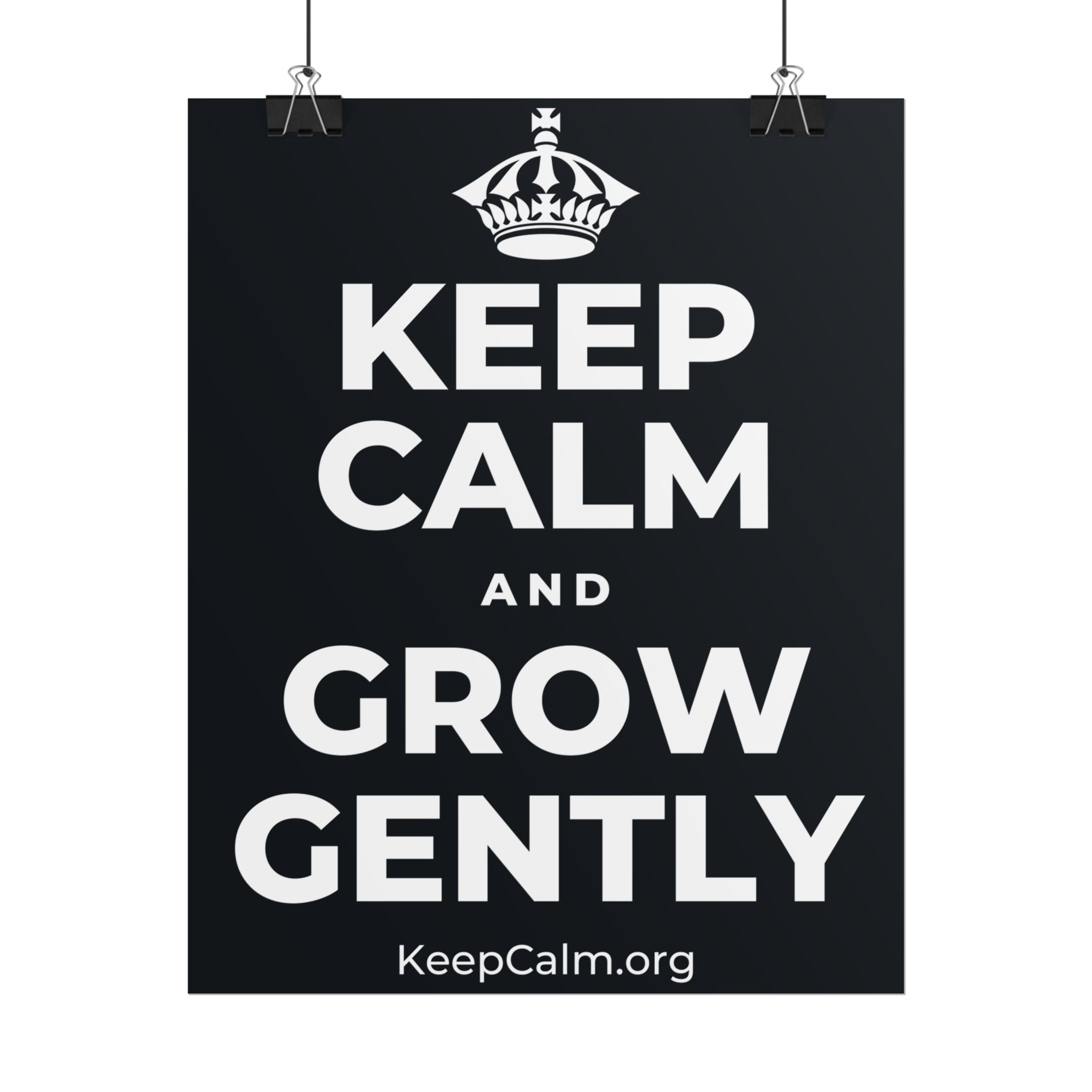 KEEP CALM AND GROW GENTLY Poster (Dark)