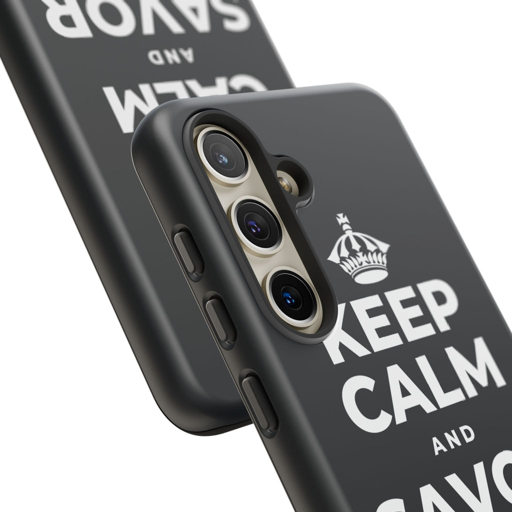 KEEP CALM AND SAVOR THIS MOMENT Phone Case (Dark)