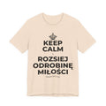 KEEP CALM I ROZSIEJ ODROBINĘ MIŁOŚCI T-Shirt (Soft Cream–Heather Mauve)