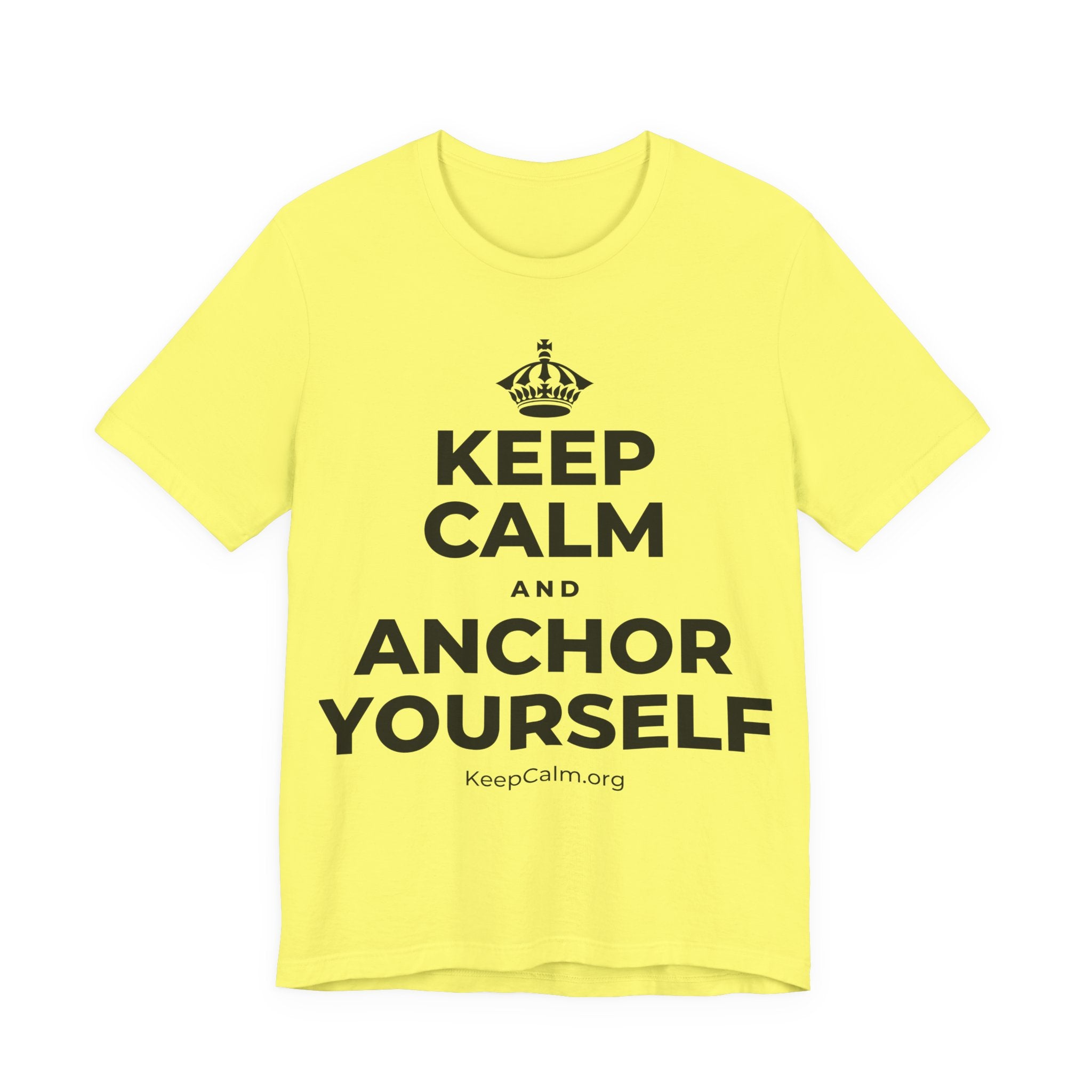 KEEP CALM AND ANCHOR YOURSELF T-Shirt (Soft Cream–Heather Mauve)