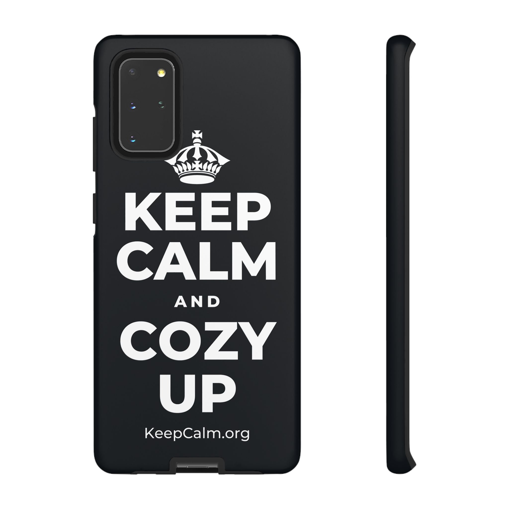 KEEP CALM AND COZY UP Phone Case (Dark)