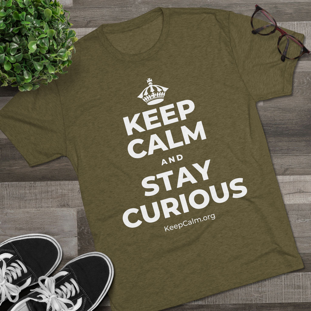 KEEP CALM AND STAY CURIOUS Tri-Blend Tee