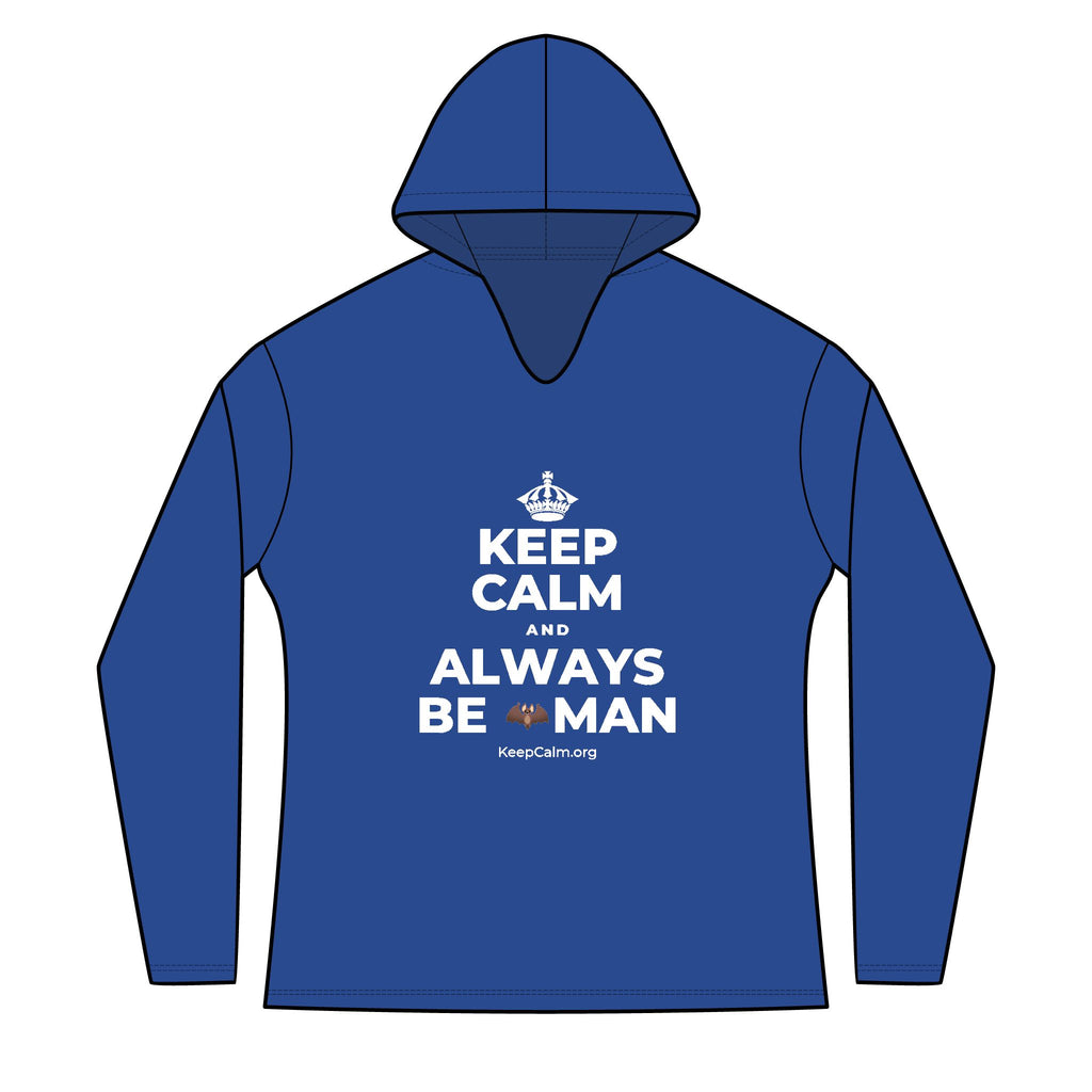 KEEP CALM AND ALWAYS BE 🦇MAN Women's Long Sleeve Hoodie