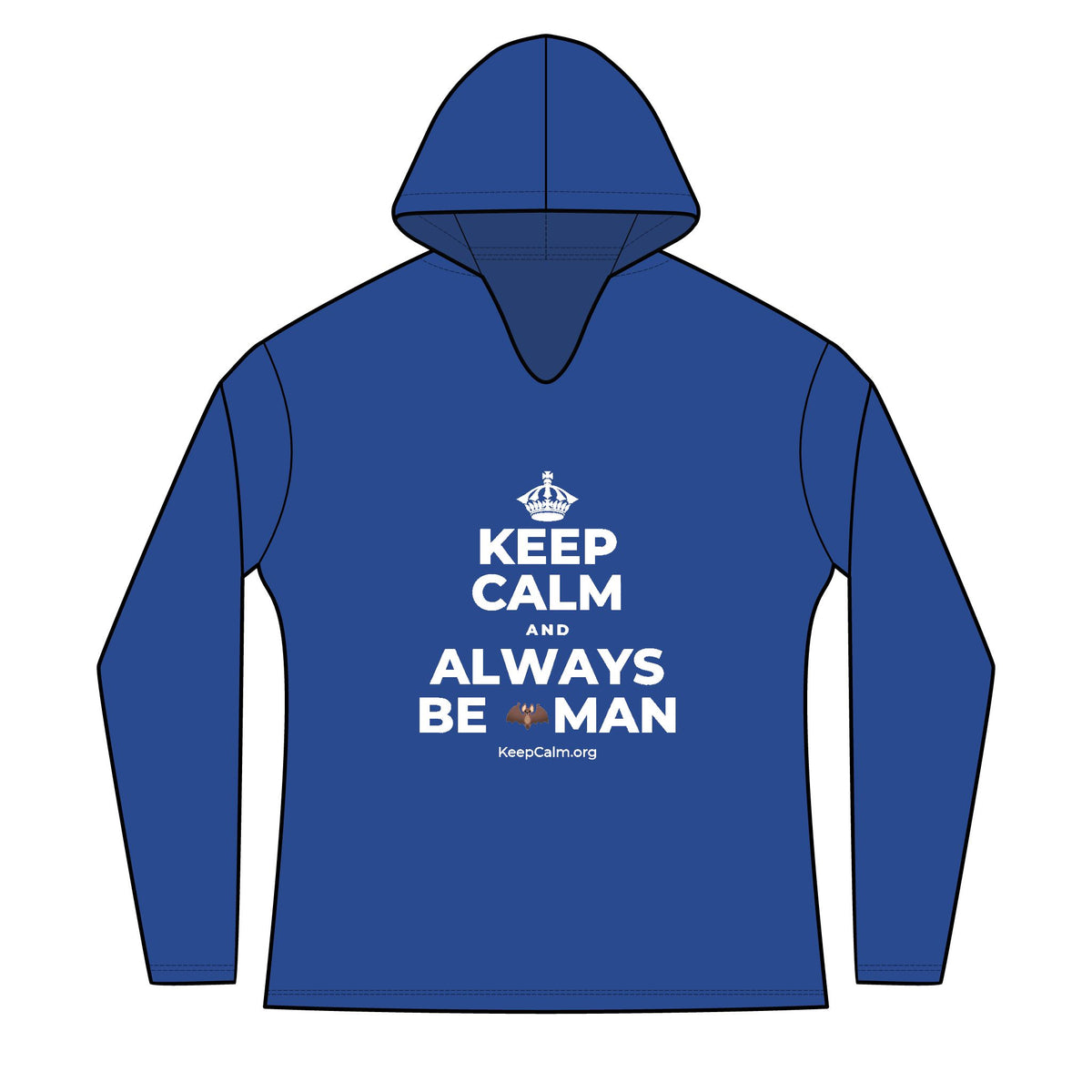 KEEP CALM AND ALWAYS BE 🦇MAN Women's Long Sleeve Hoodie