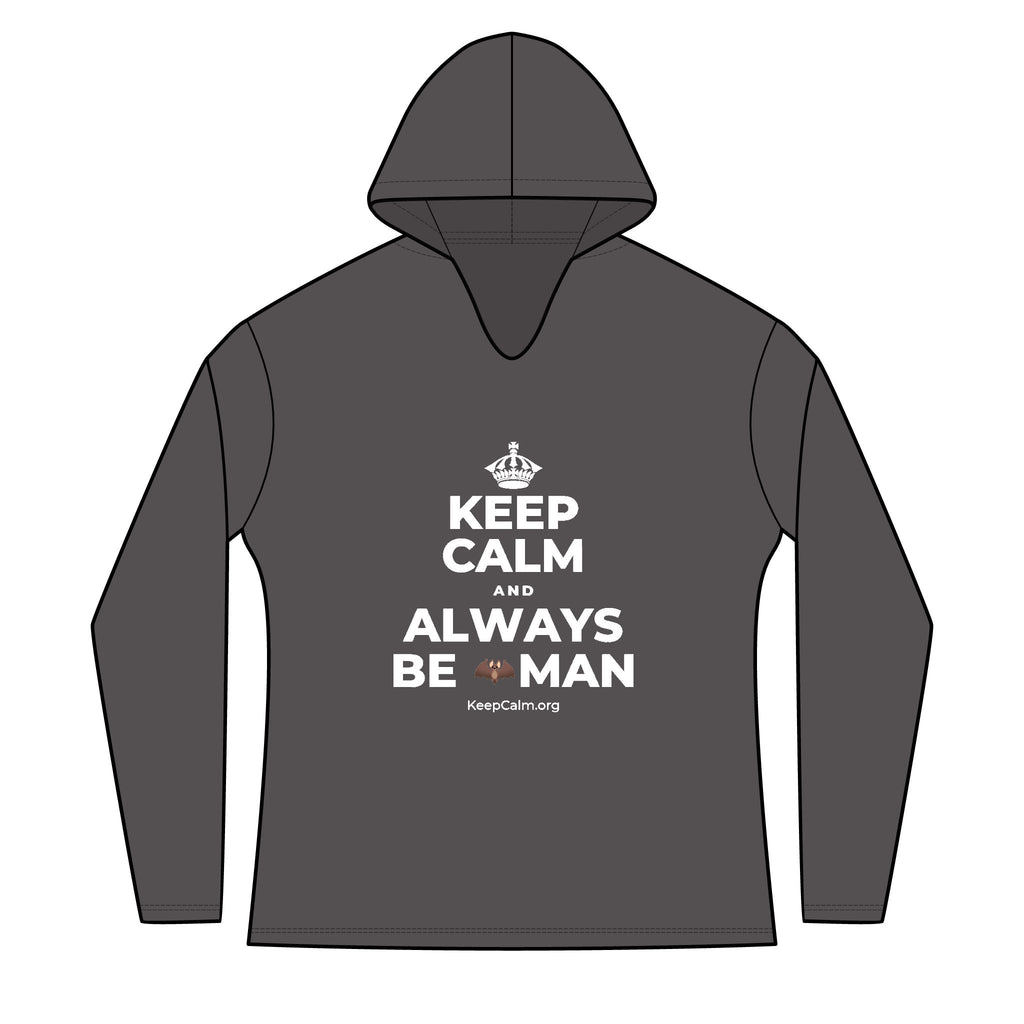 KEEP CALM AND ALWAYS BE 🦇MAN Women's Long Sleeve Hoodie