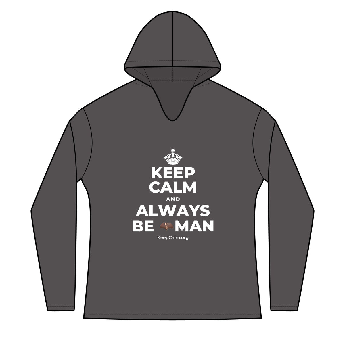 KEEP CALM AND ALWAYS BE 🦇MAN Women's Long Sleeve Hoodie