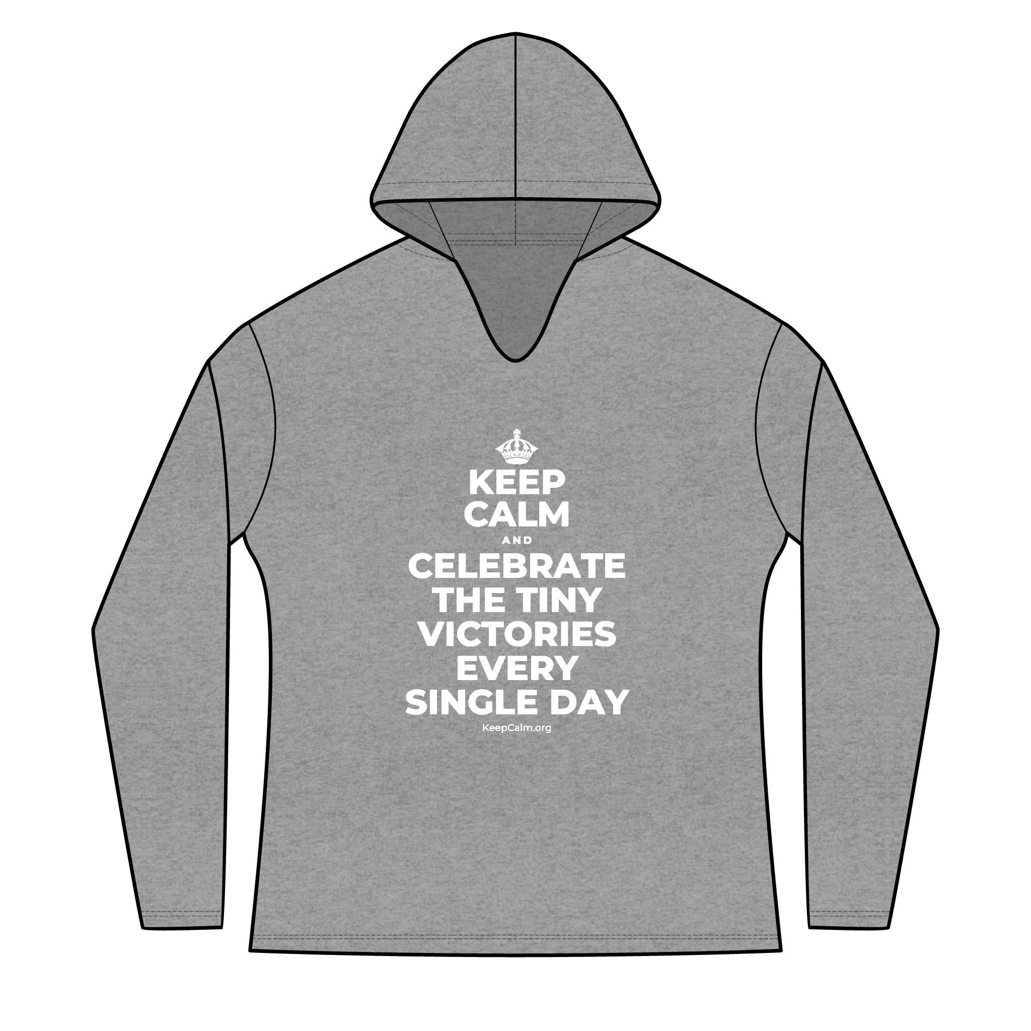 KEEP CALM AND CELEBRATE THE TINY VICTORIES EVERY SINGLE DAY Women's Long Sleeve Hoodie