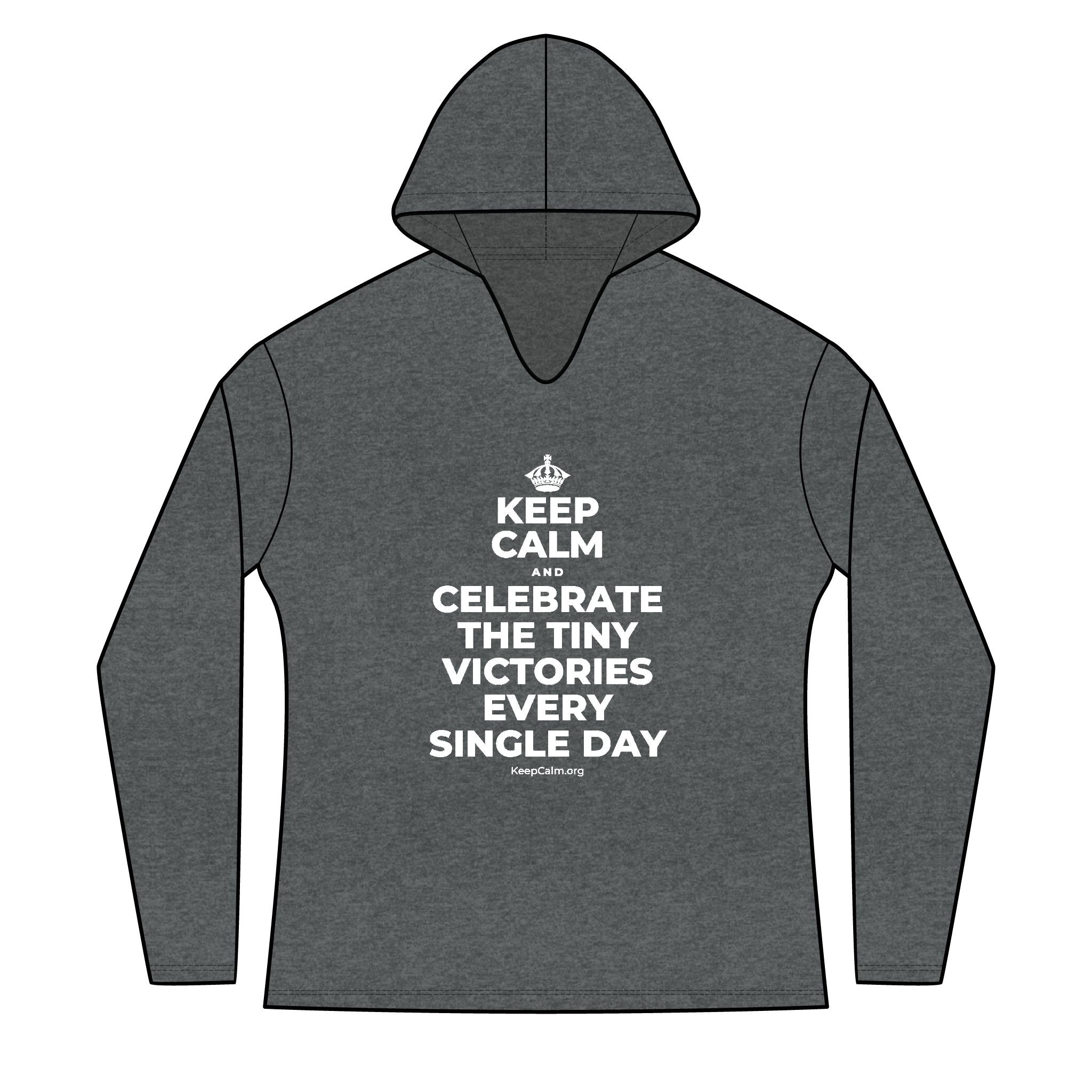 KEEP CALM AND CELEBRATE THE TINY VICTORIES EVERY SINGLE DAY Women's Long Sleeve Hoodie
